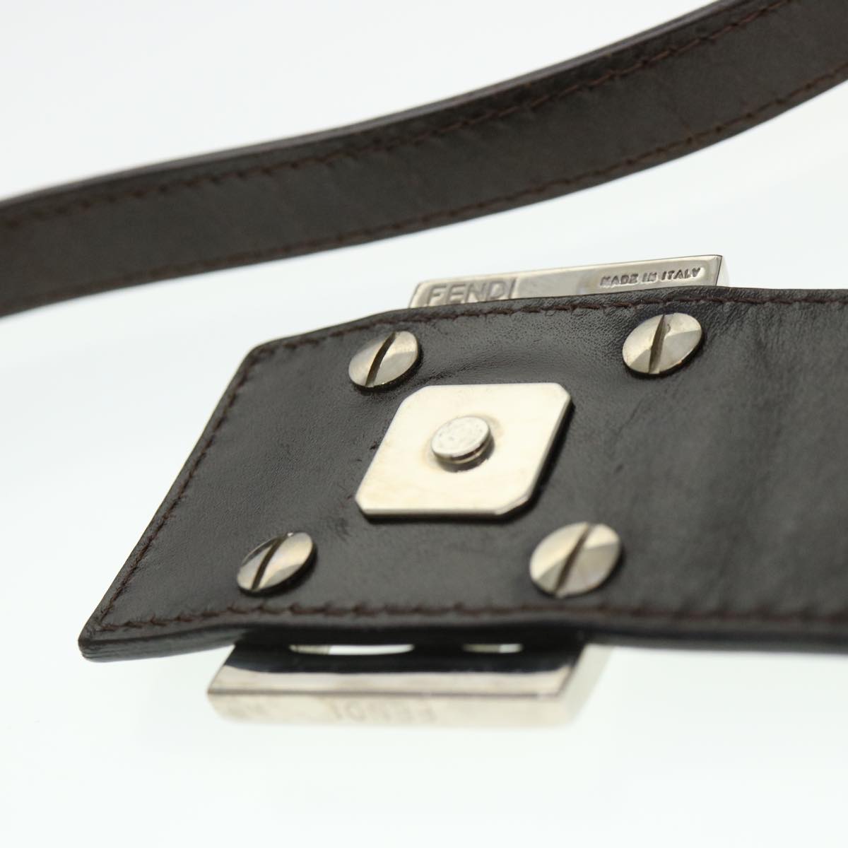 FENDI Zucca Canvas Mamma Baguette Shoulder Bag Brown 2258 26727 009 am4024