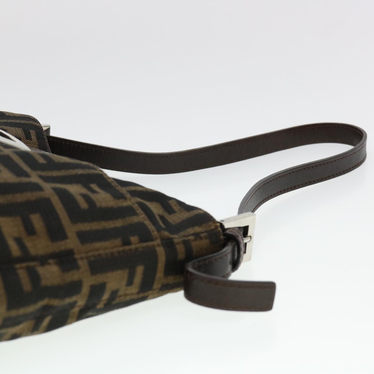 FENDI Zucca Canvas Mamma Baguette Shoulder Bag Brown 2258 26727 009 am4024
