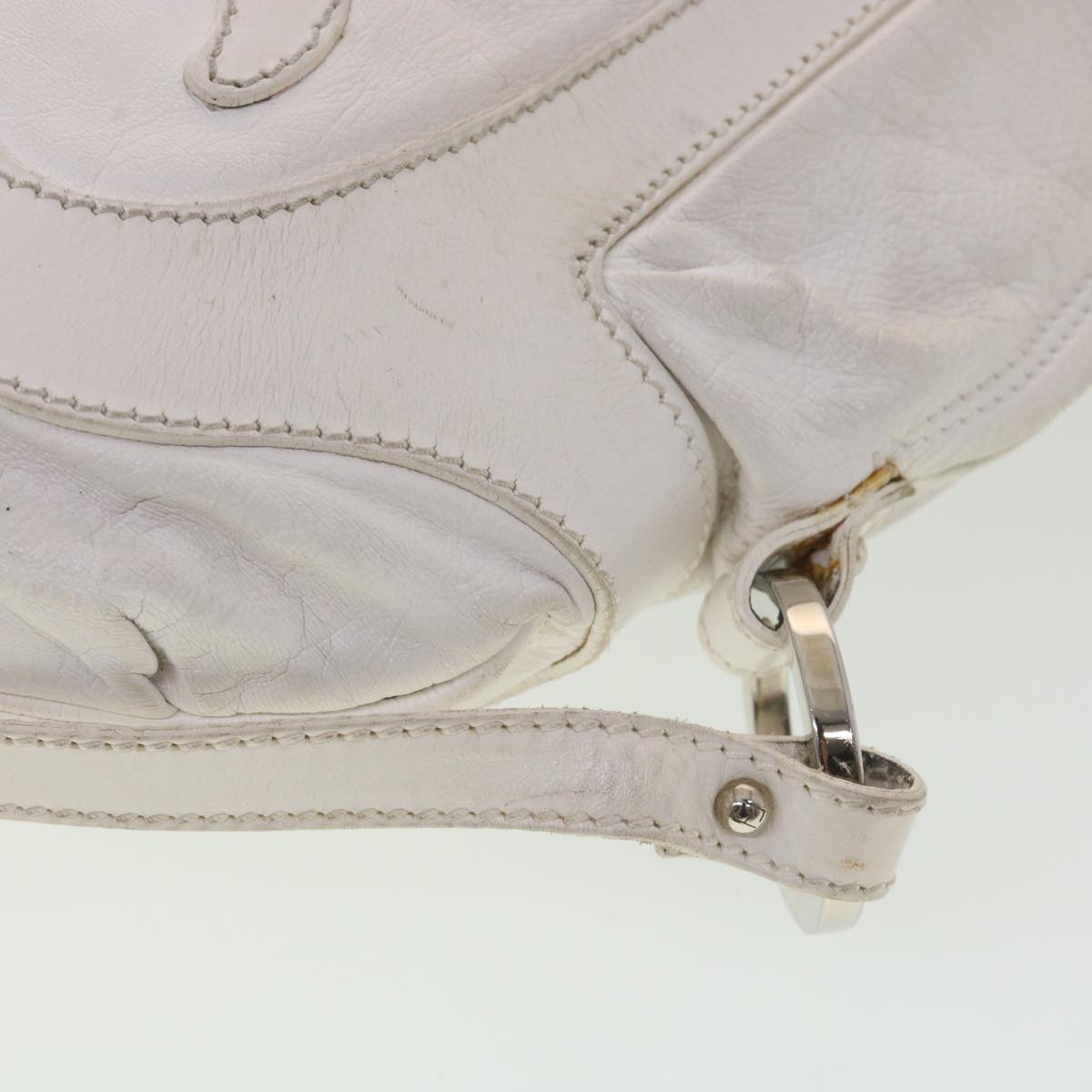 FENDI Shoulder Bag Leather White am4051