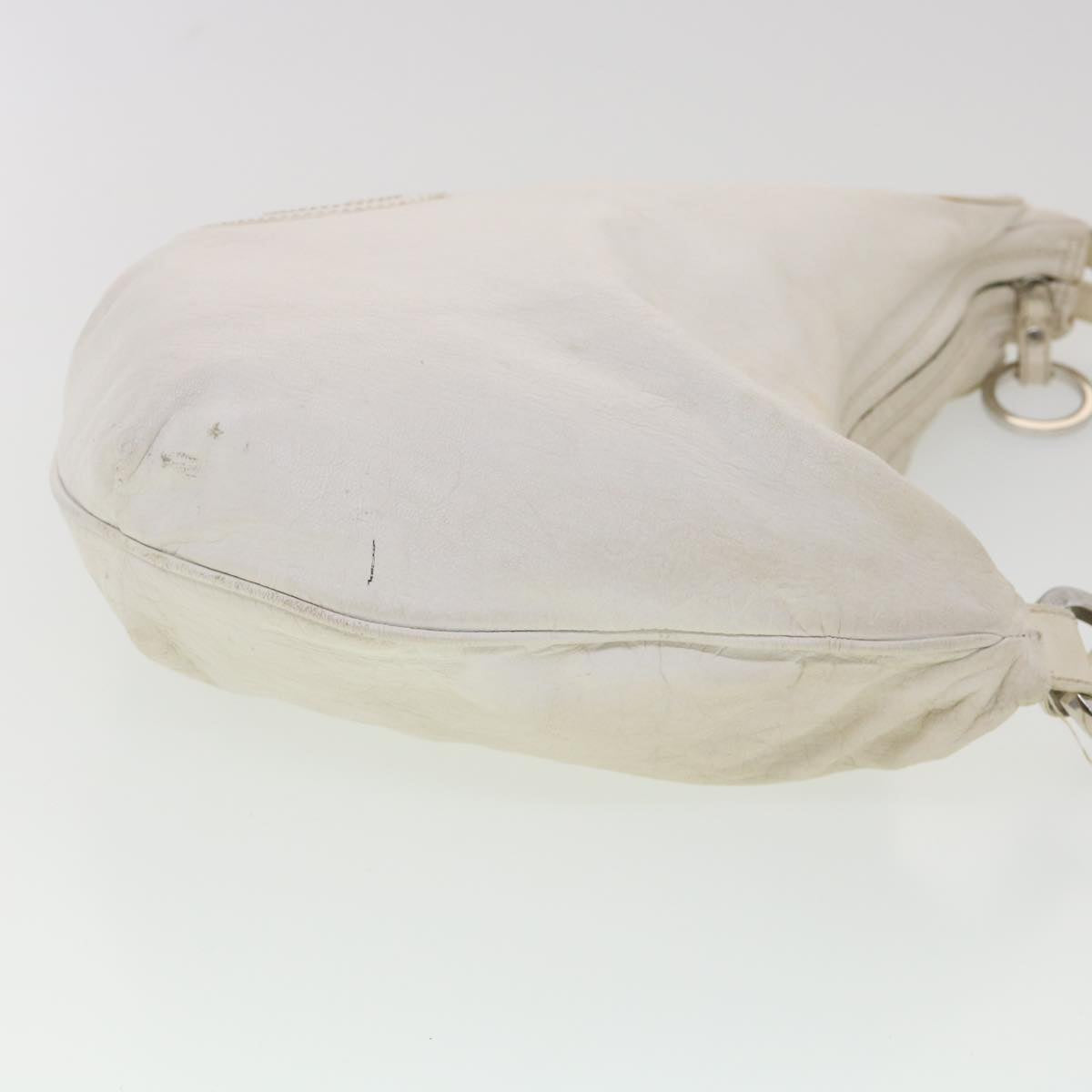 FENDI Shoulder Bag Leather White am4131