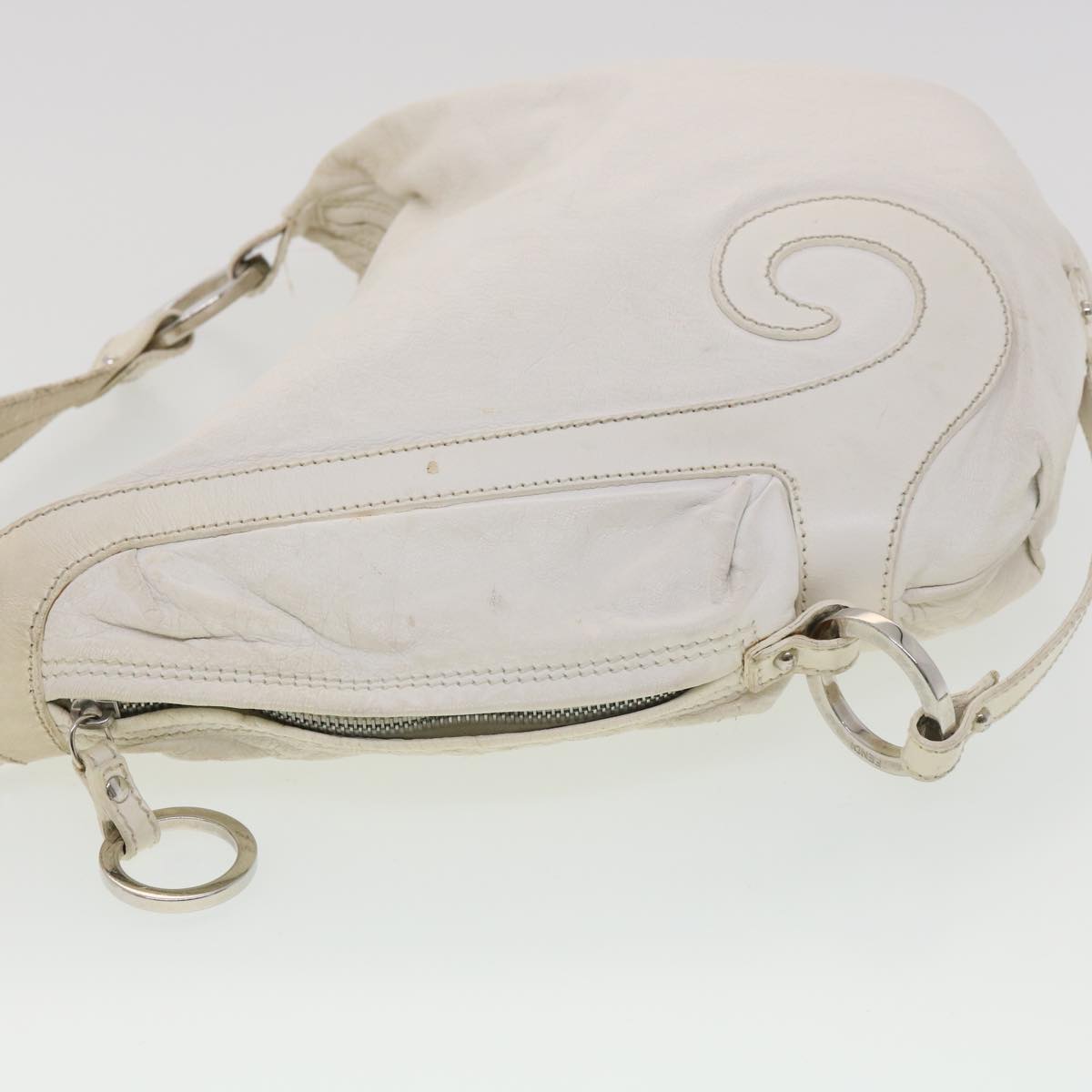 FENDI Shoulder Bag Leather White am4131