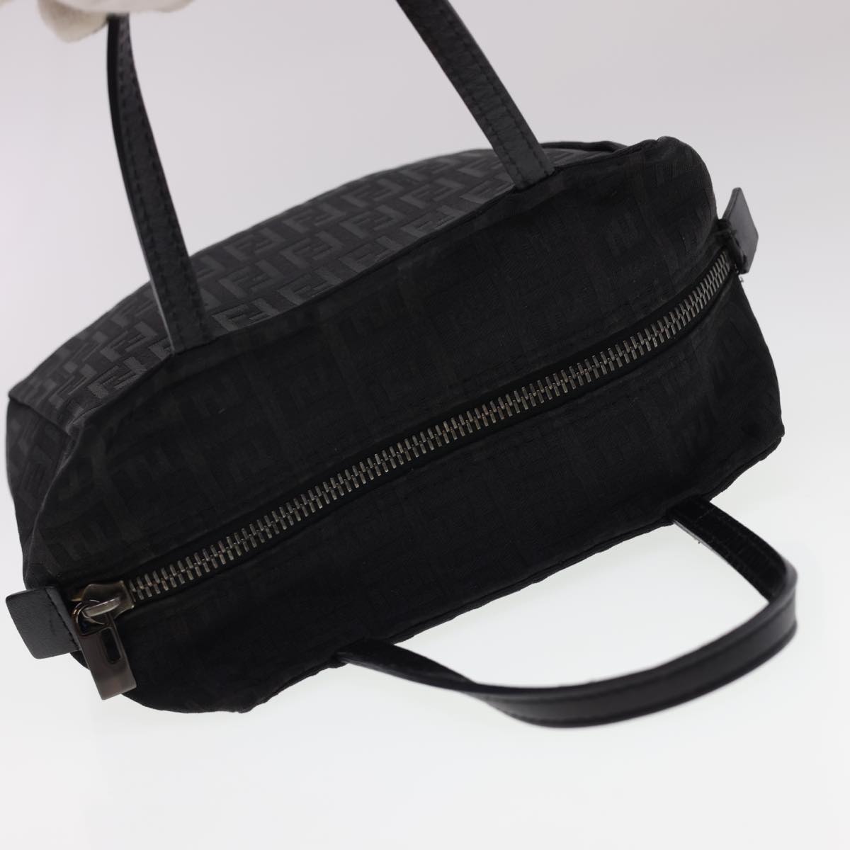FENDI Zucchino Canvas Hand Bag Black am4149