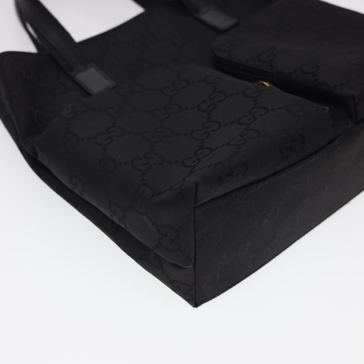 GUCCI GG Canvas Hand Bag Black 76479 am4153