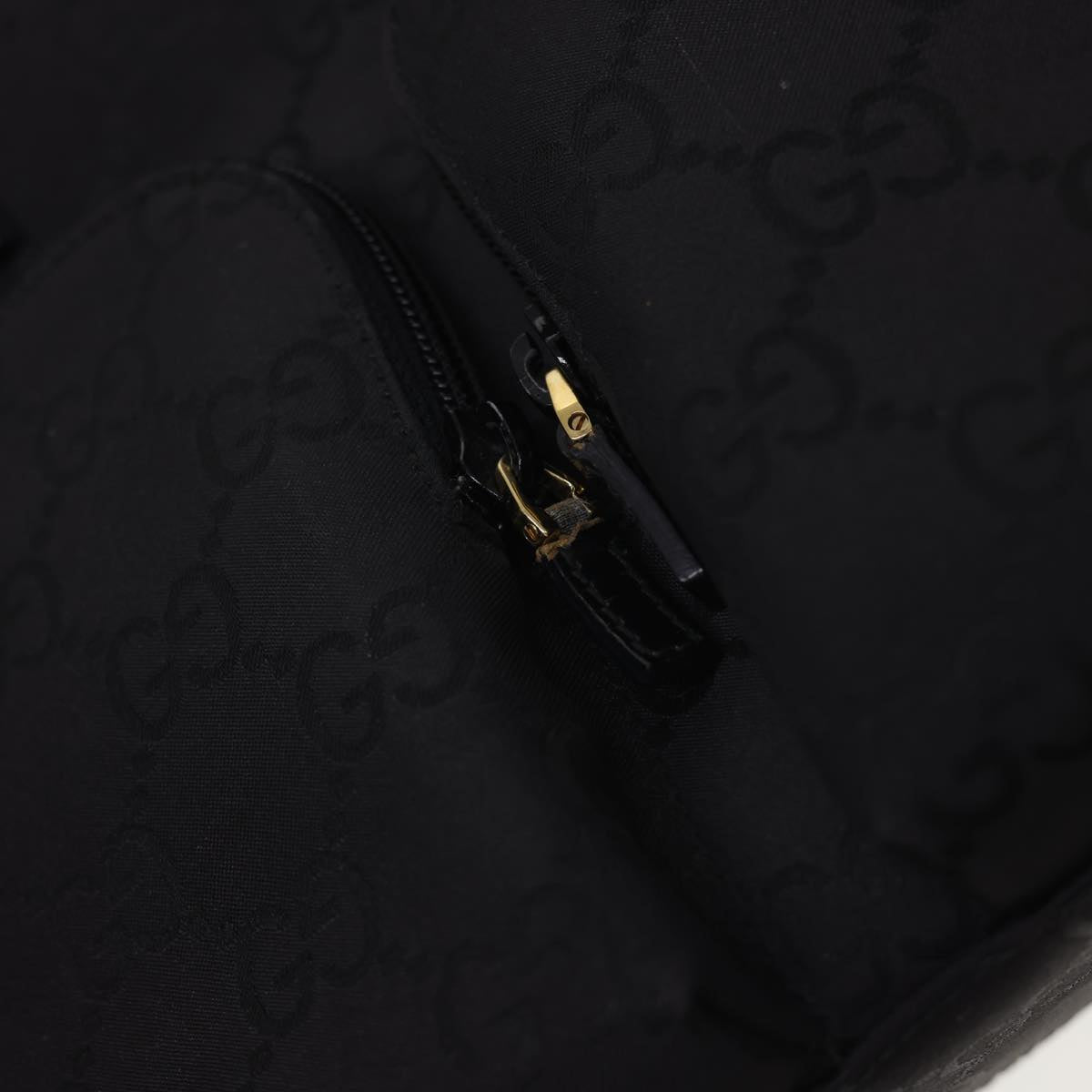 GUCCI GG Canvas Hand Bag Black 76479 am4153
