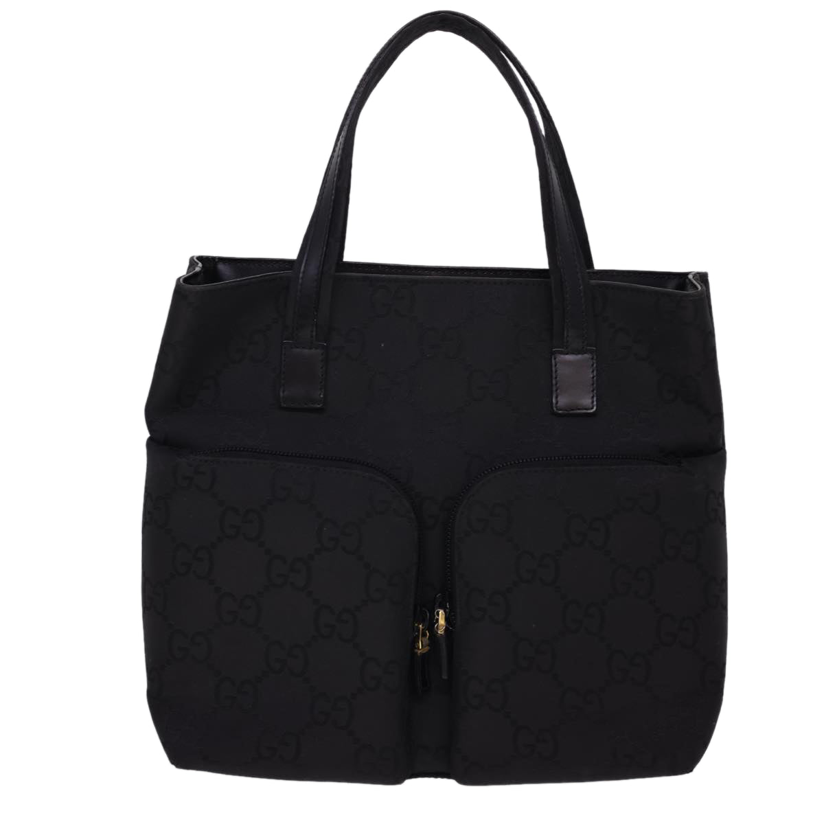 GUCCI GG Canvas Hand Bag Black 76479 am4153