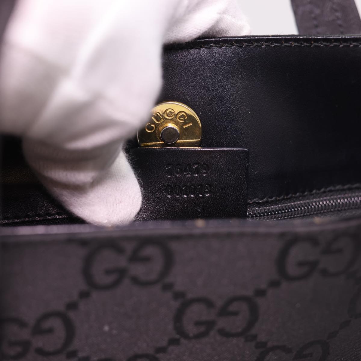 GUCCI GG Canvas Hand Bag Black 76479 am4153