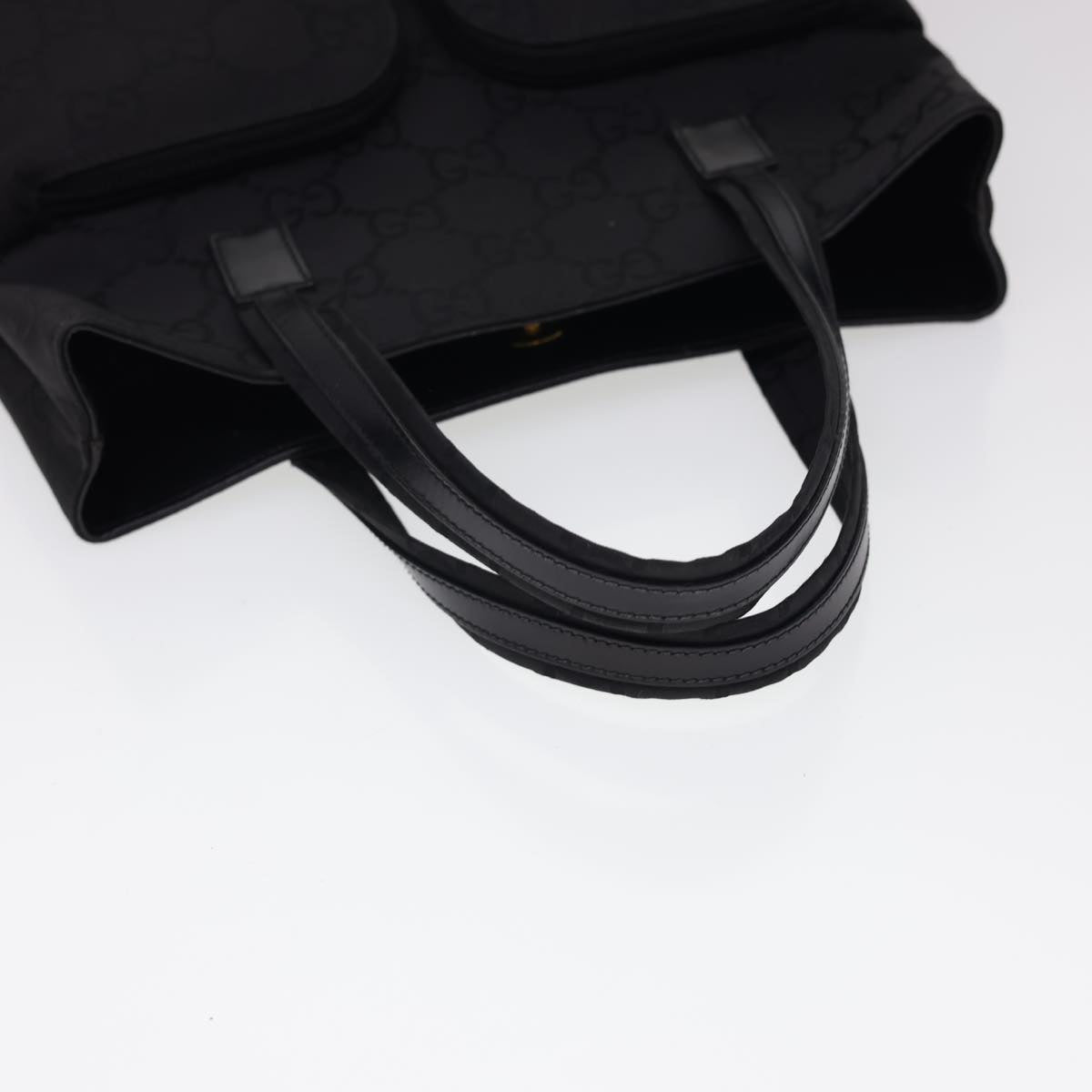 GUCCI GG Canvas Hand Bag Black 76479 am4153
