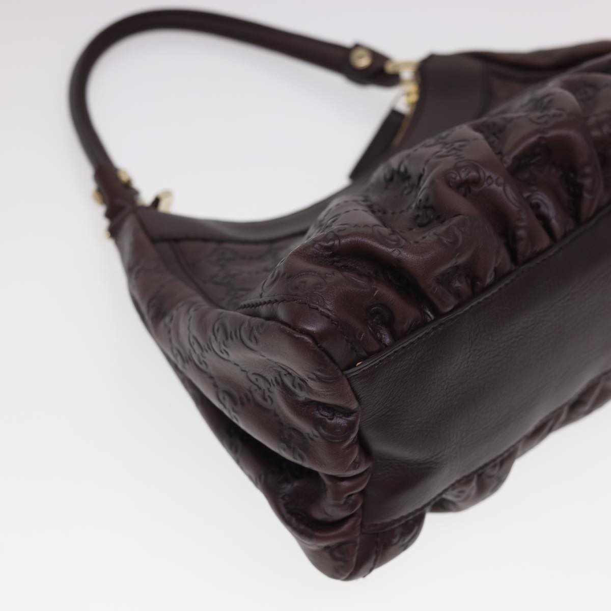 GUCCI Guccissima GG Canvas Shoulder Bag Brown 190525 am4182