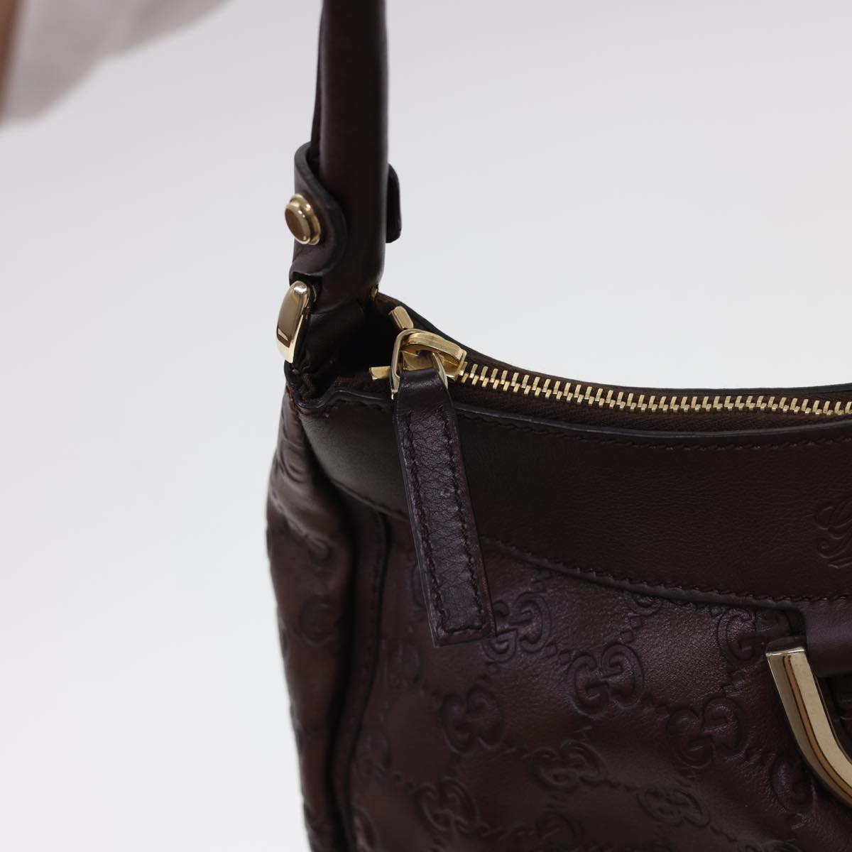 GUCCI Guccissima GG Canvas Shoulder Bag Brown 190525 am4182