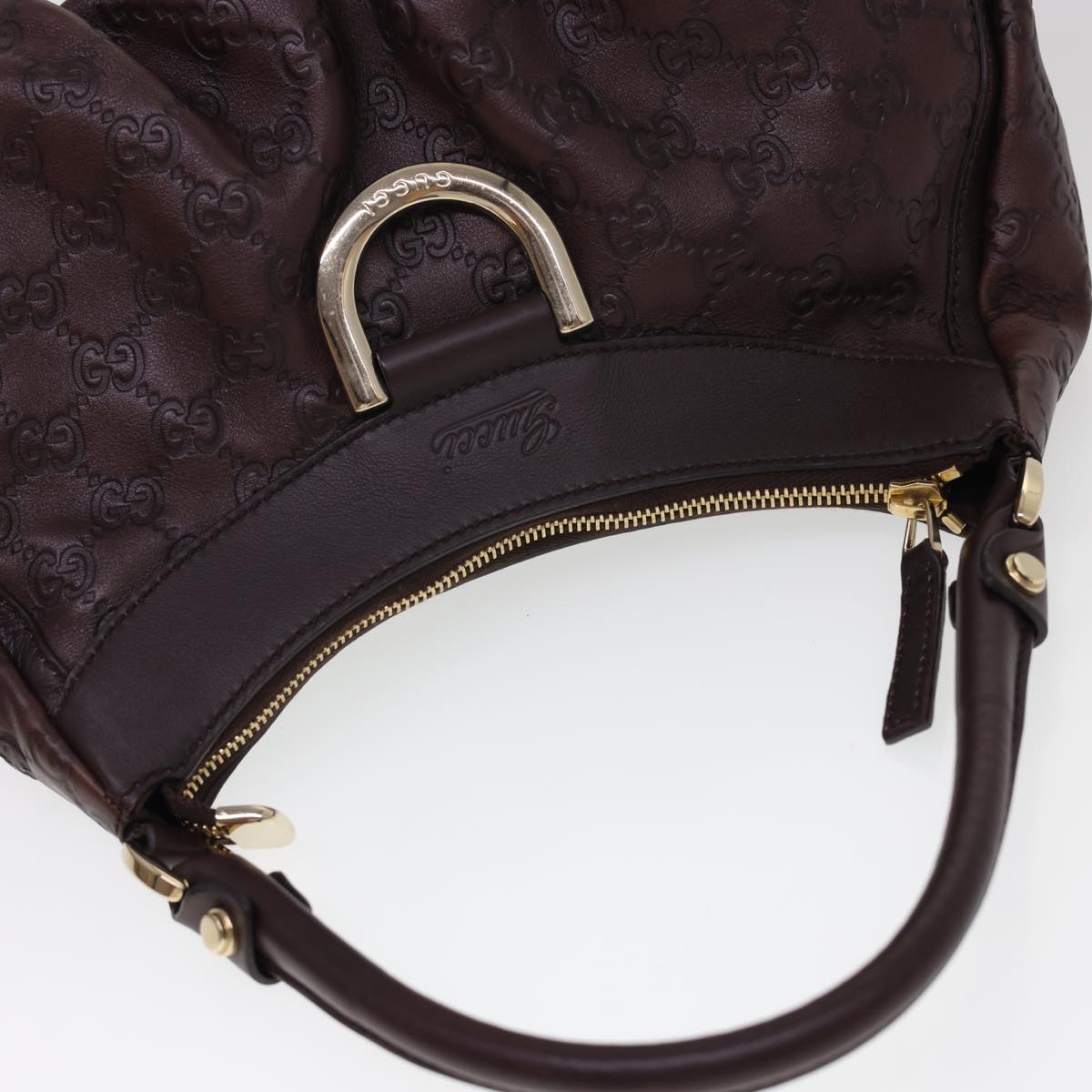 GUCCI Guccissima GG Canvas Shoulder Bag Brown 190525 am4182