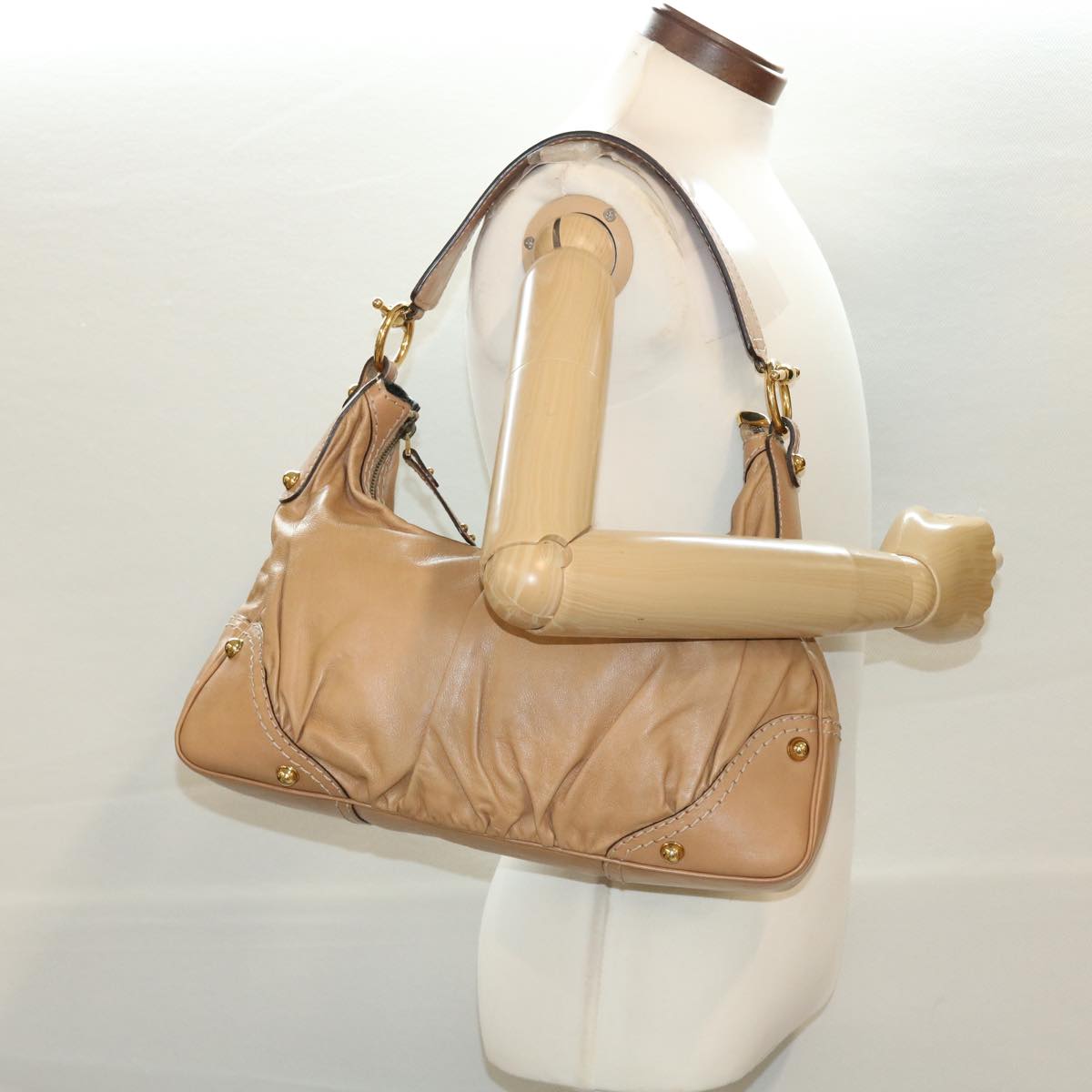 GUCCI Shoulder Bag Leather Brown 204991 am4195
