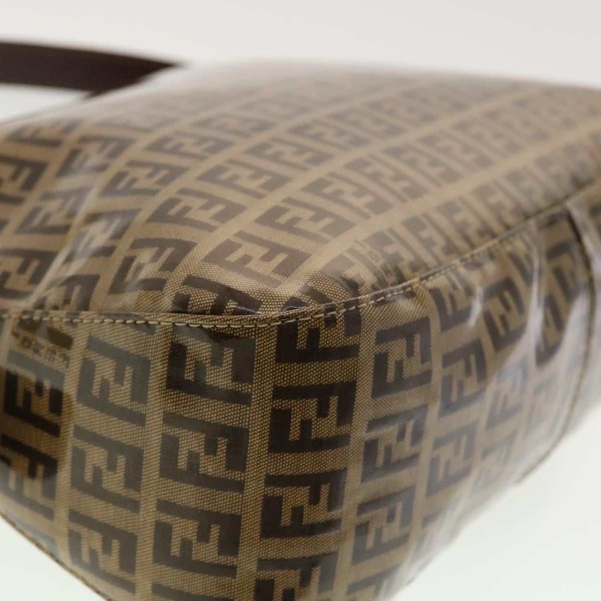 FENDI Zucchino Canvas Mamma Baguette Shoulder Bag Coated Canvas am4224