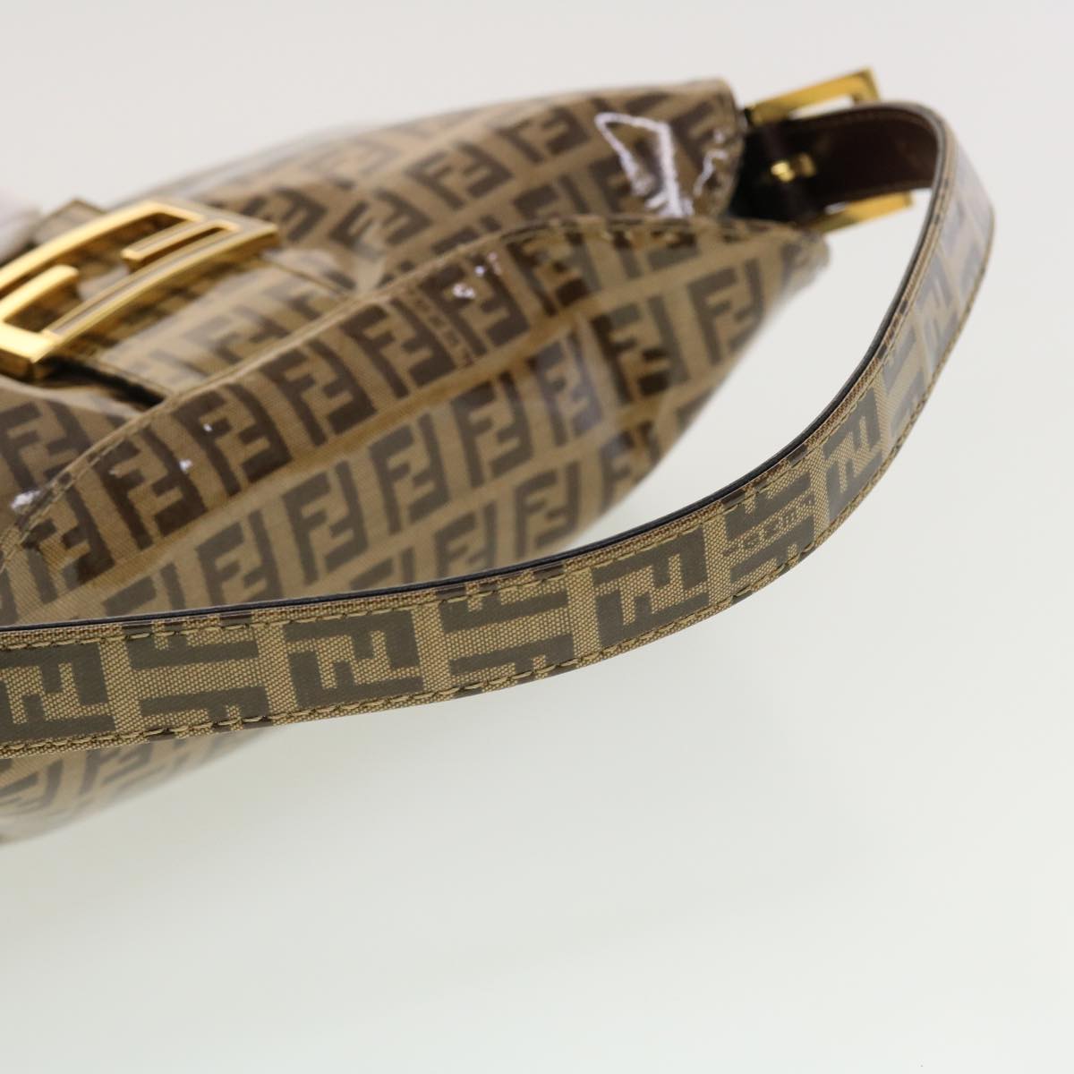 FENDI Zucchino Canvas Mamma Baguette Shoulder Bag Coated Canvas am4224