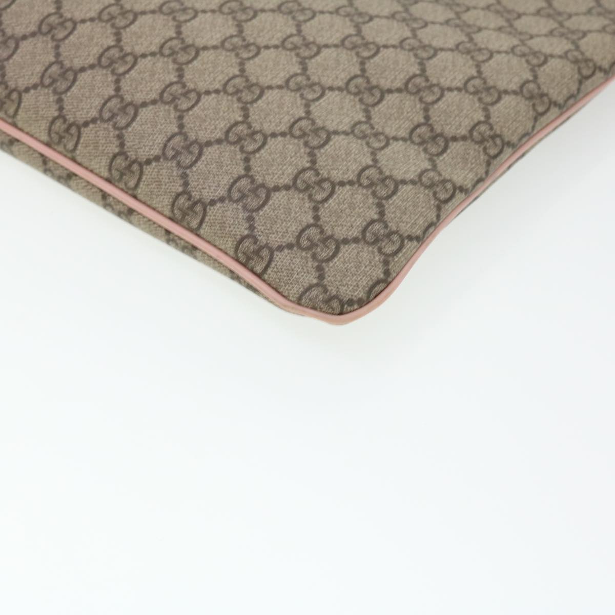GUCCI GG Canvas Shoulder Bag PVC Leather Beige 201446 am4260