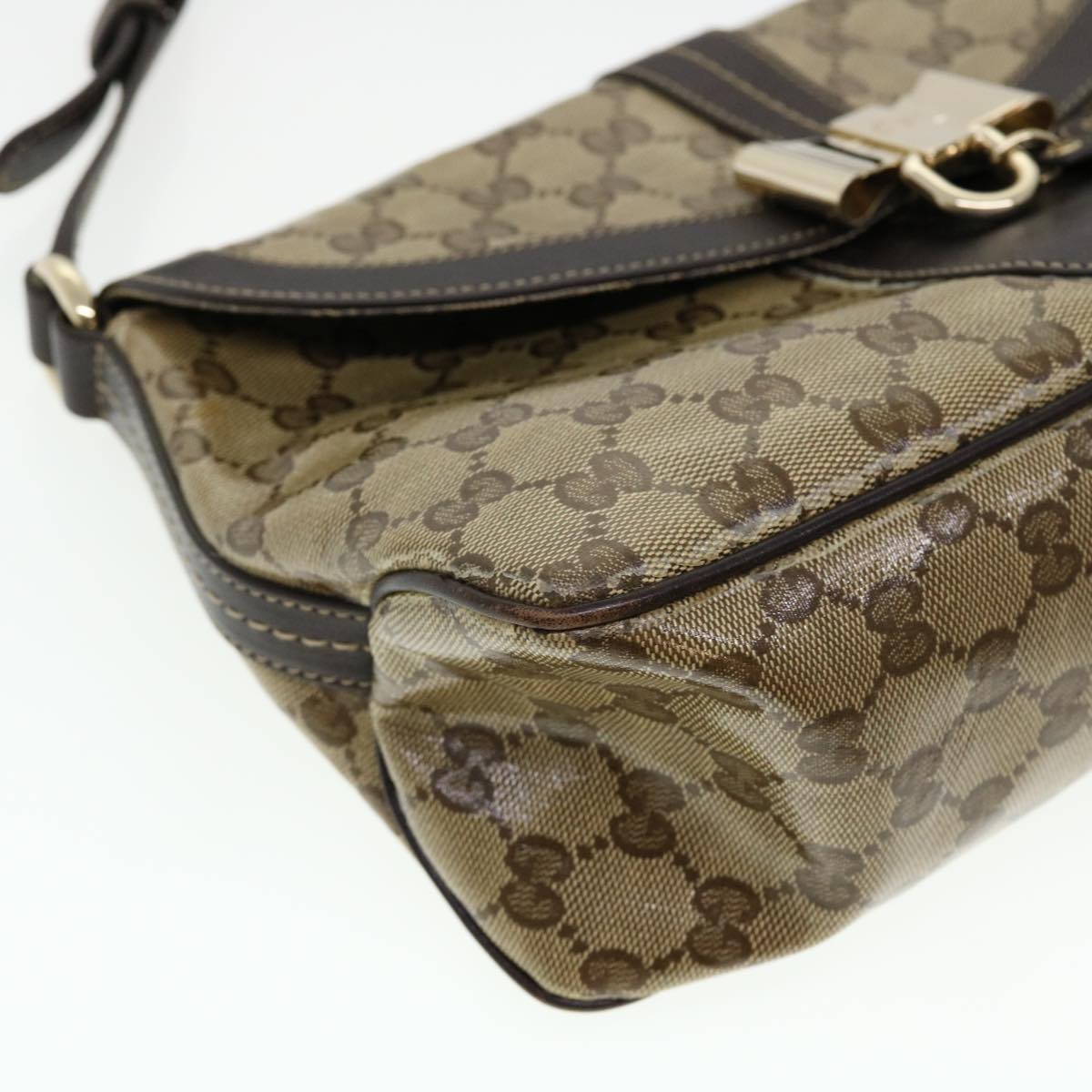 GUCCI GG Canvas Shoulder Bag Coated Canvas Beige 181483 am4265