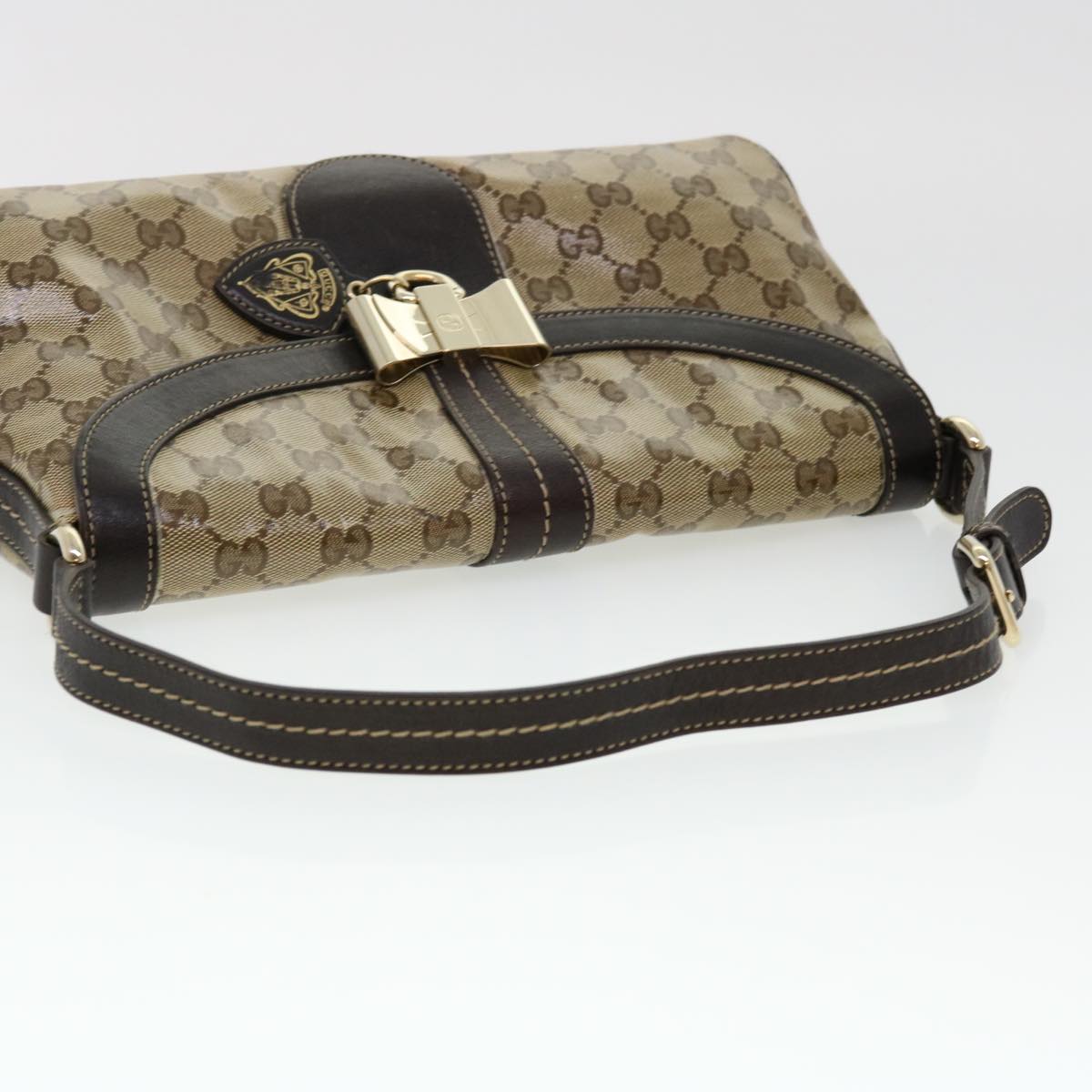 GUCCI GG Canvas Shoulder Bag Coated Canvas Beige 181483 am4265