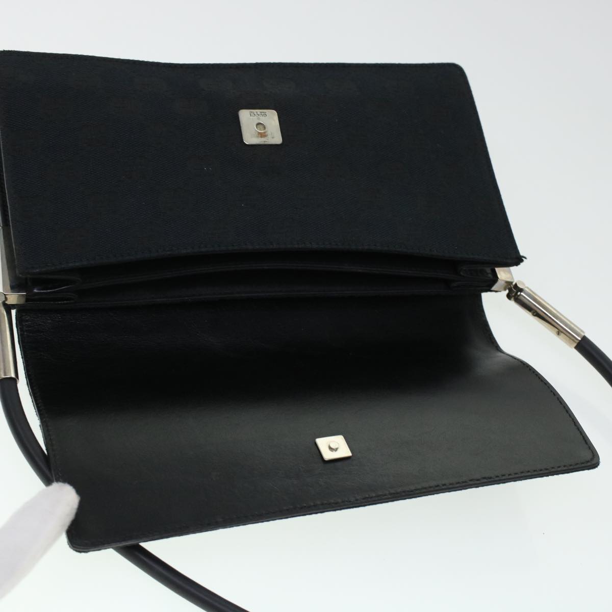 GUCCI GG Canvas Shoulder Bag Black am4339