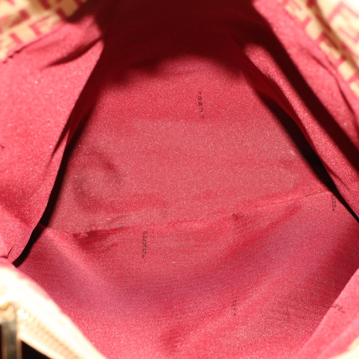 FENDI Zucchino Canvas Tote Bag Red am4379