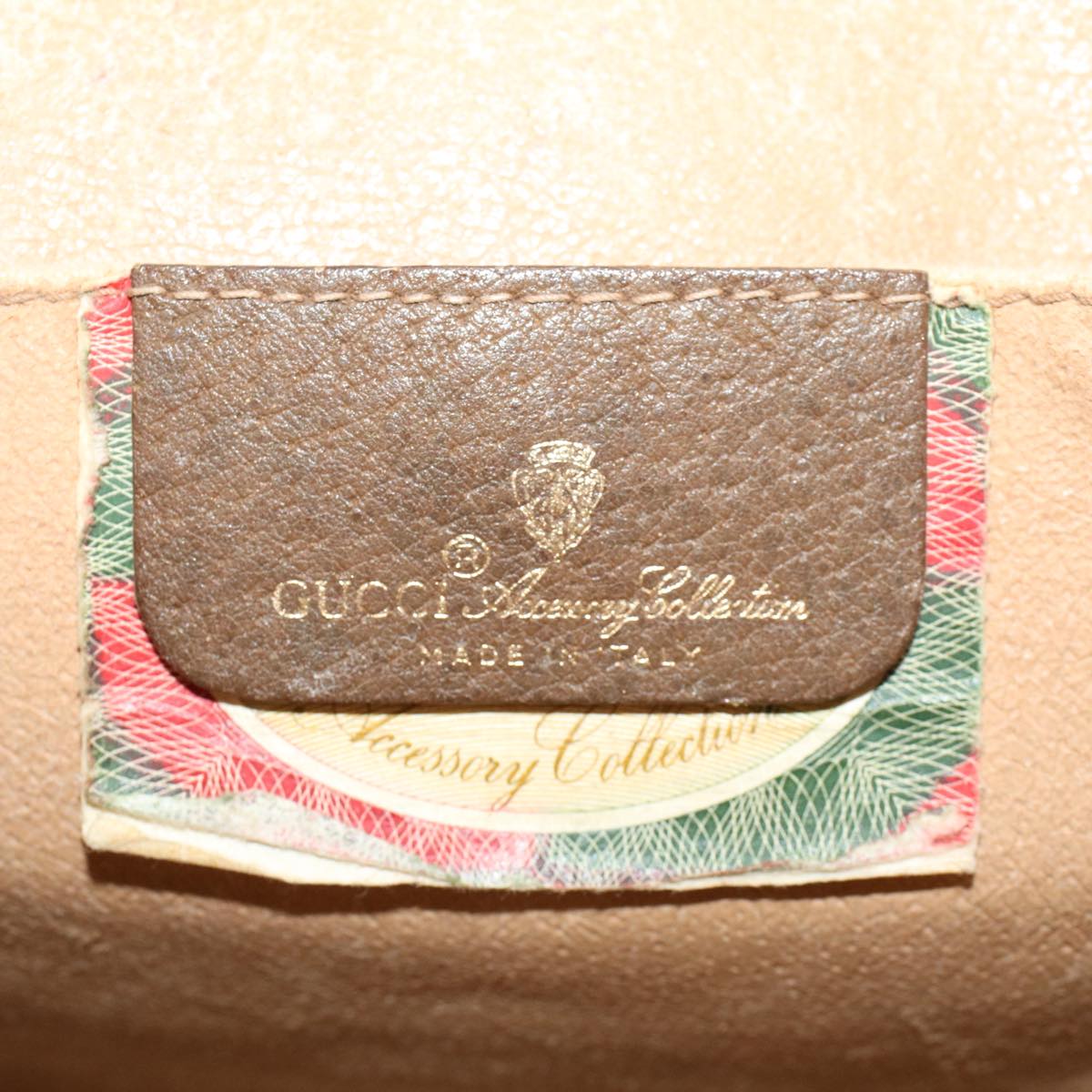 GUCCI GG Canvas Web Sherry Line Clutch Bag Beige Red 89.01.030 am4401