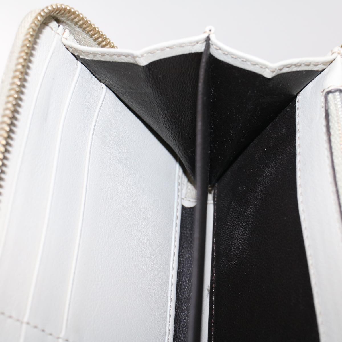 GUCCI GG Canvas Guccissima Long Wallet White 245914 am4402