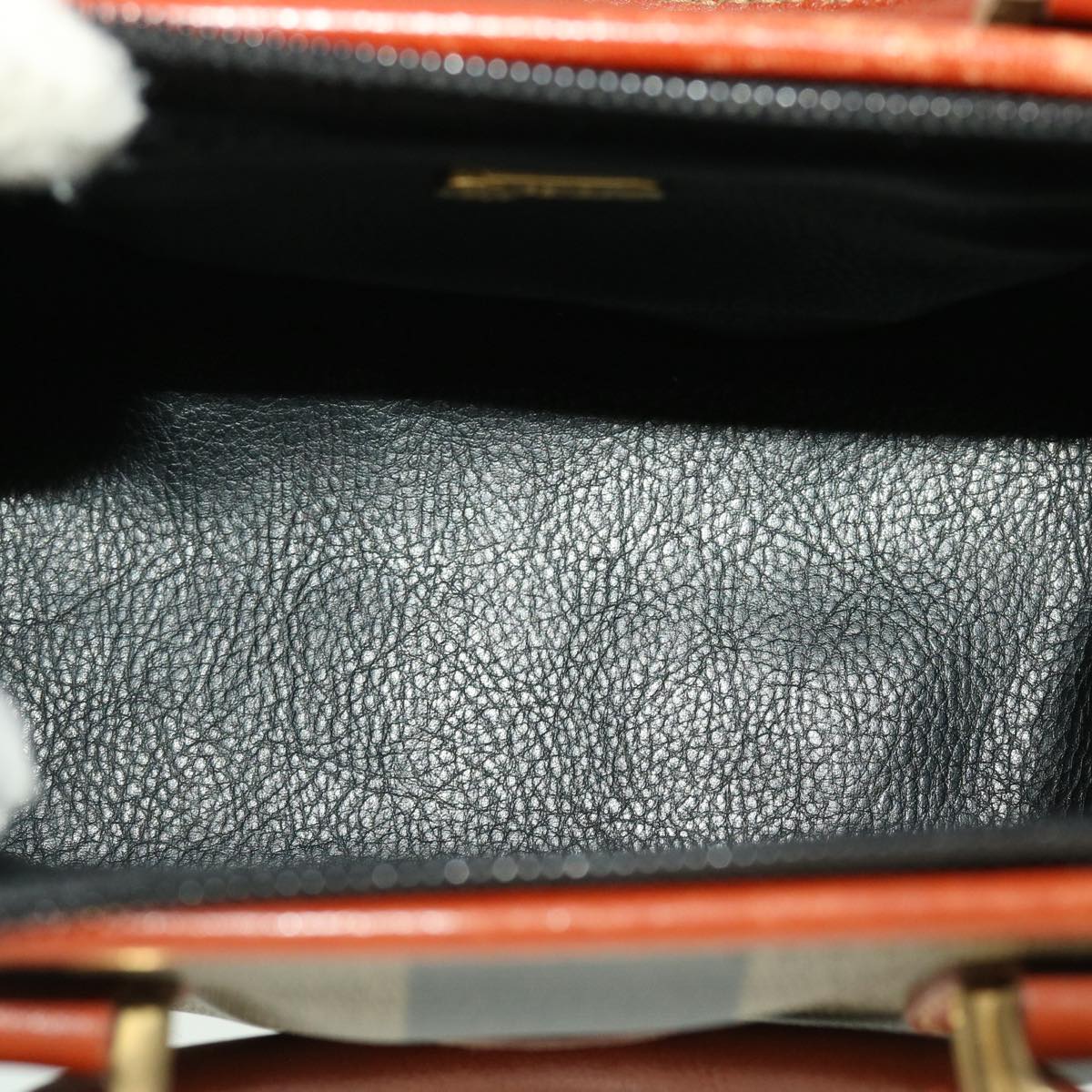 FENDI Pecan Canvas Mini Hand Bag Brown Black am4474