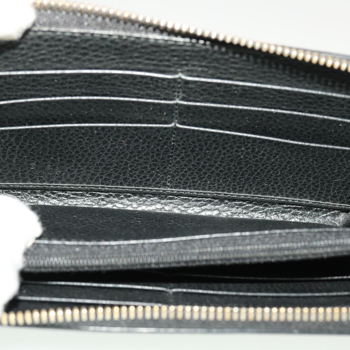 GUCCI Interlocking Long Wallet Leather Black am4502