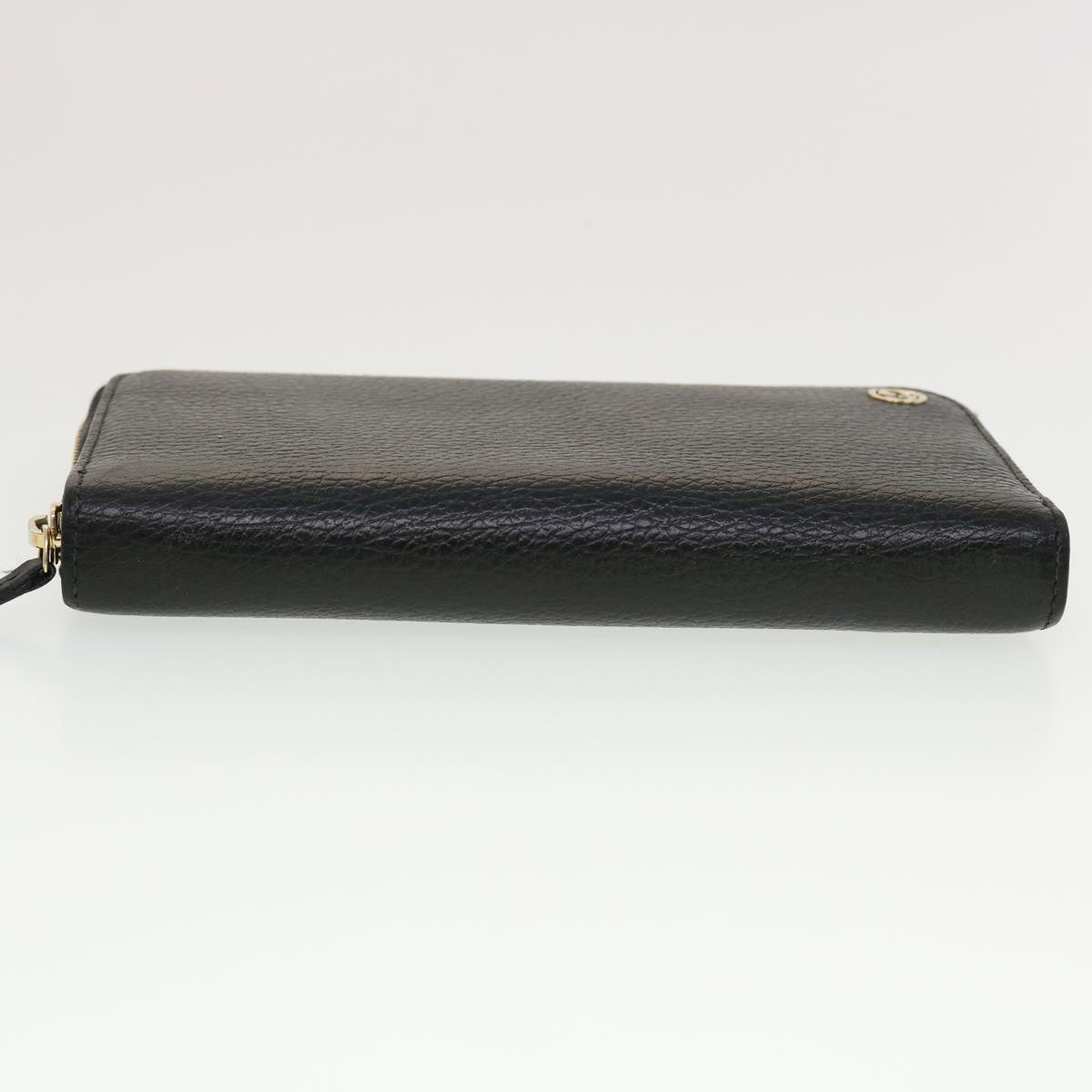 GUCCI Interlocking Long Wallet Leather Black am4502
