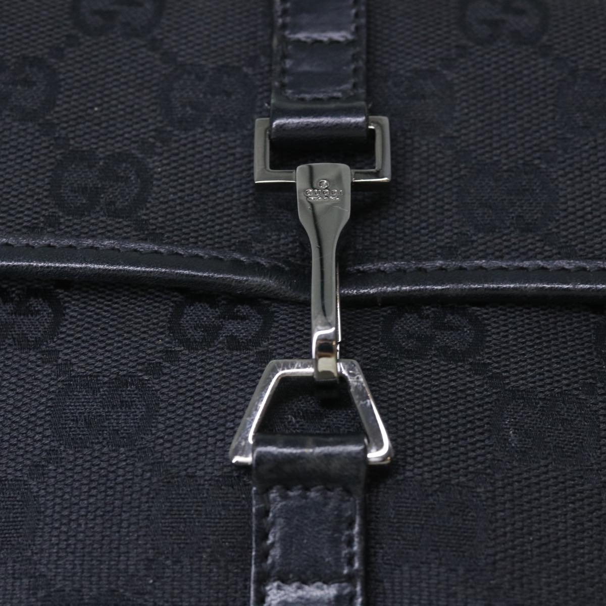 GUCCI GG Canvas Waist Bag Canvas Black 92543 am4830