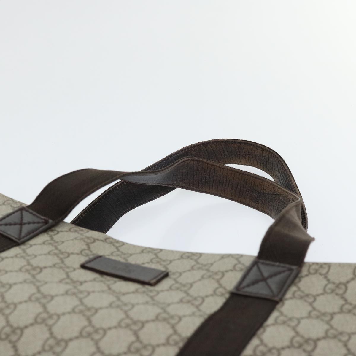 GUCCI GG Canvas Web Sherry Line Shoulder Bag PVC Leather 2Set Beige am4903