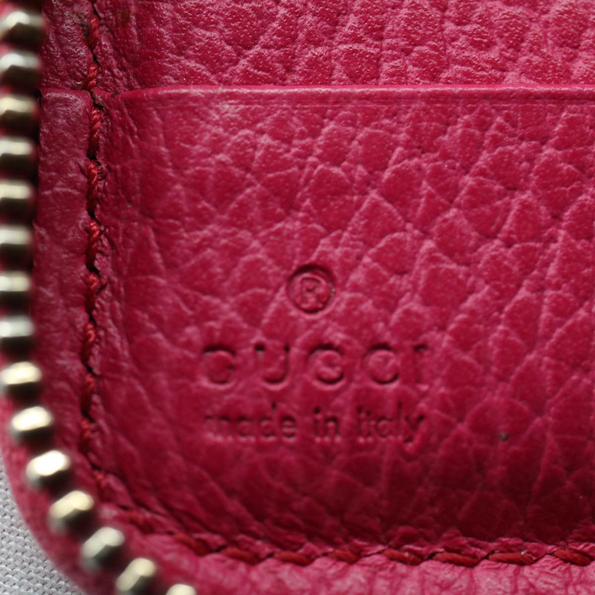 GUCCI Swing Wallet Leather Pink 354497 am4913