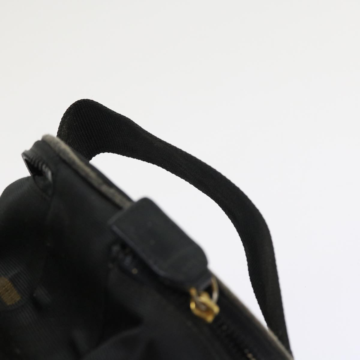 FENDI Zucca Canvas Hand Bag Nylon 2Set Brown Black am5047