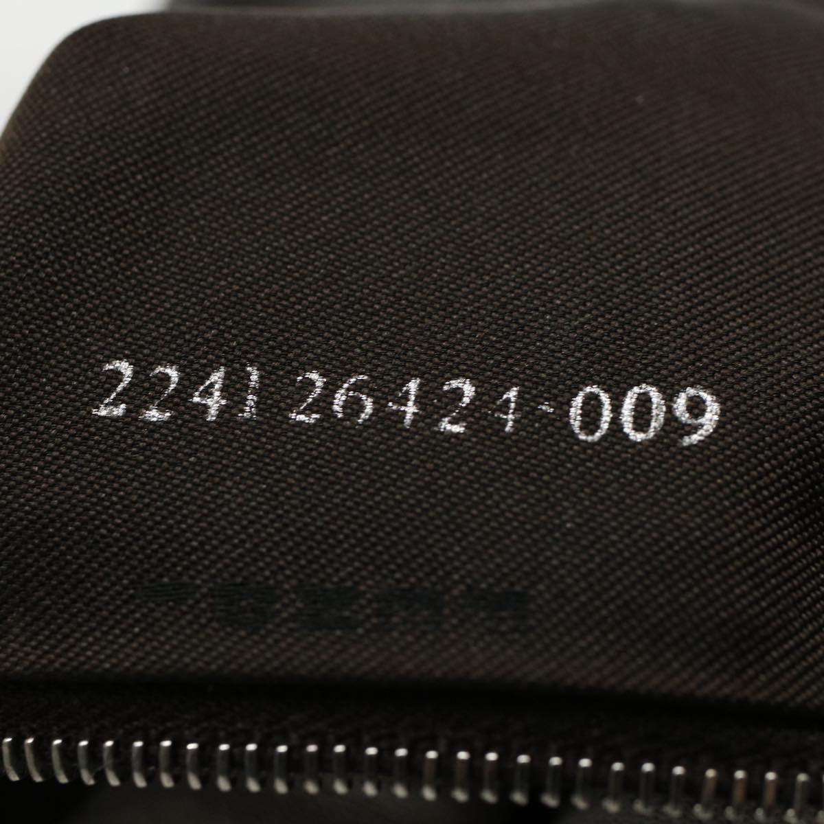 FENDI Zucca Canvas Mamma Baguette Shoulder Bag Black Brown am5065