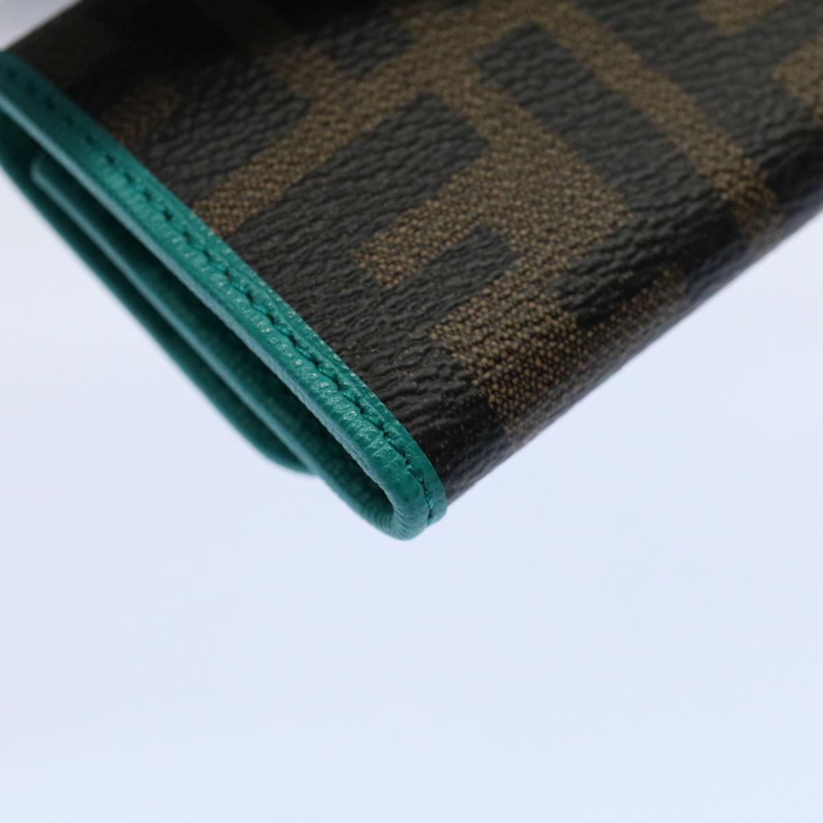FENDI Zucca Canvas Key Case Black Brown am5112