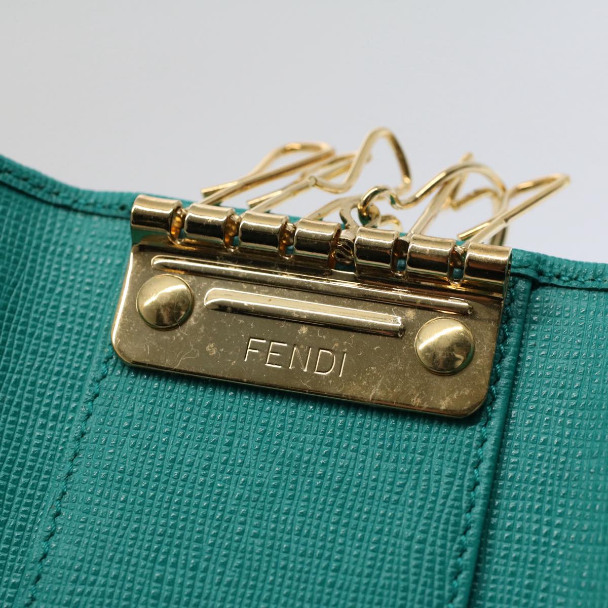 FENDI Zucca Canvas Key Case Black Brown am5112