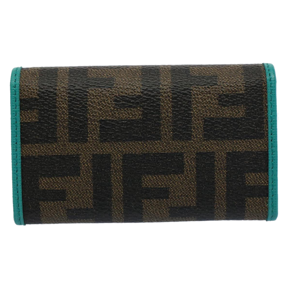 FENDI Zucca Canvas Key Case Black Brown am5112