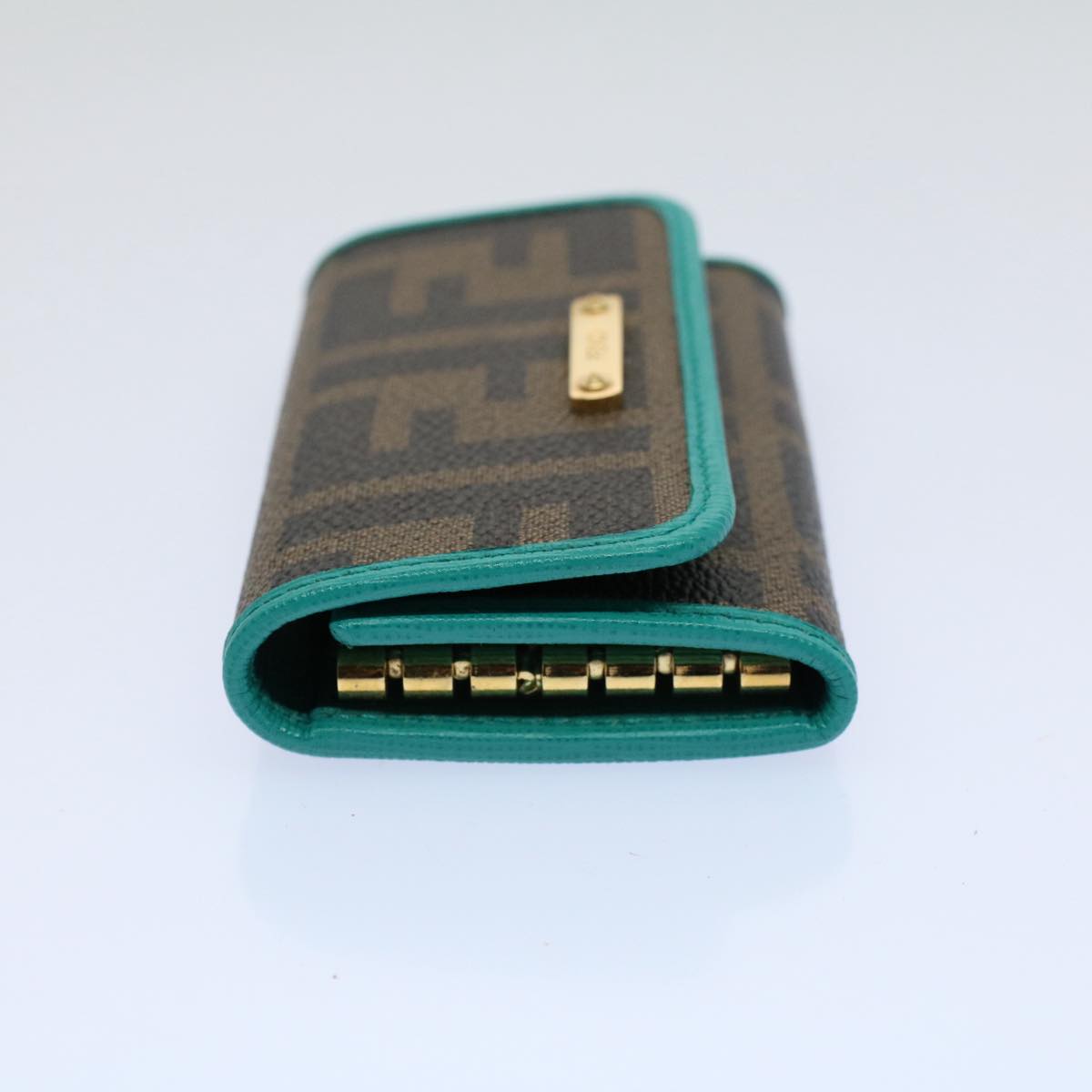 FENDI Zucca Canvas Key Case Black Brown am5112