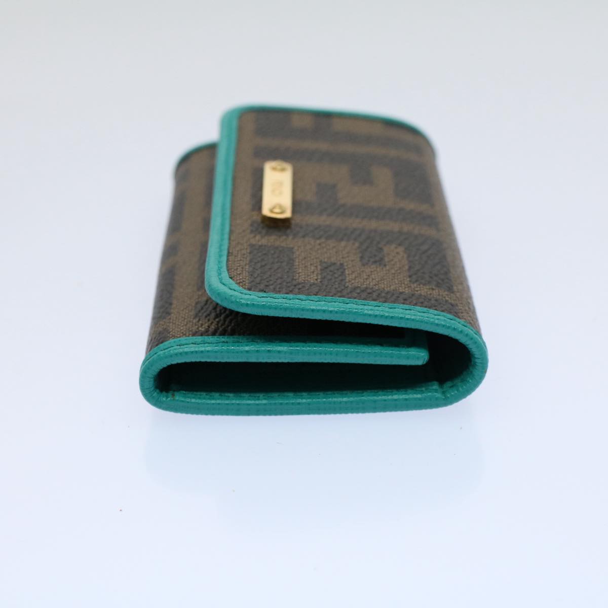 FENDI Zucca Canvas Key Case Black Brown am5112