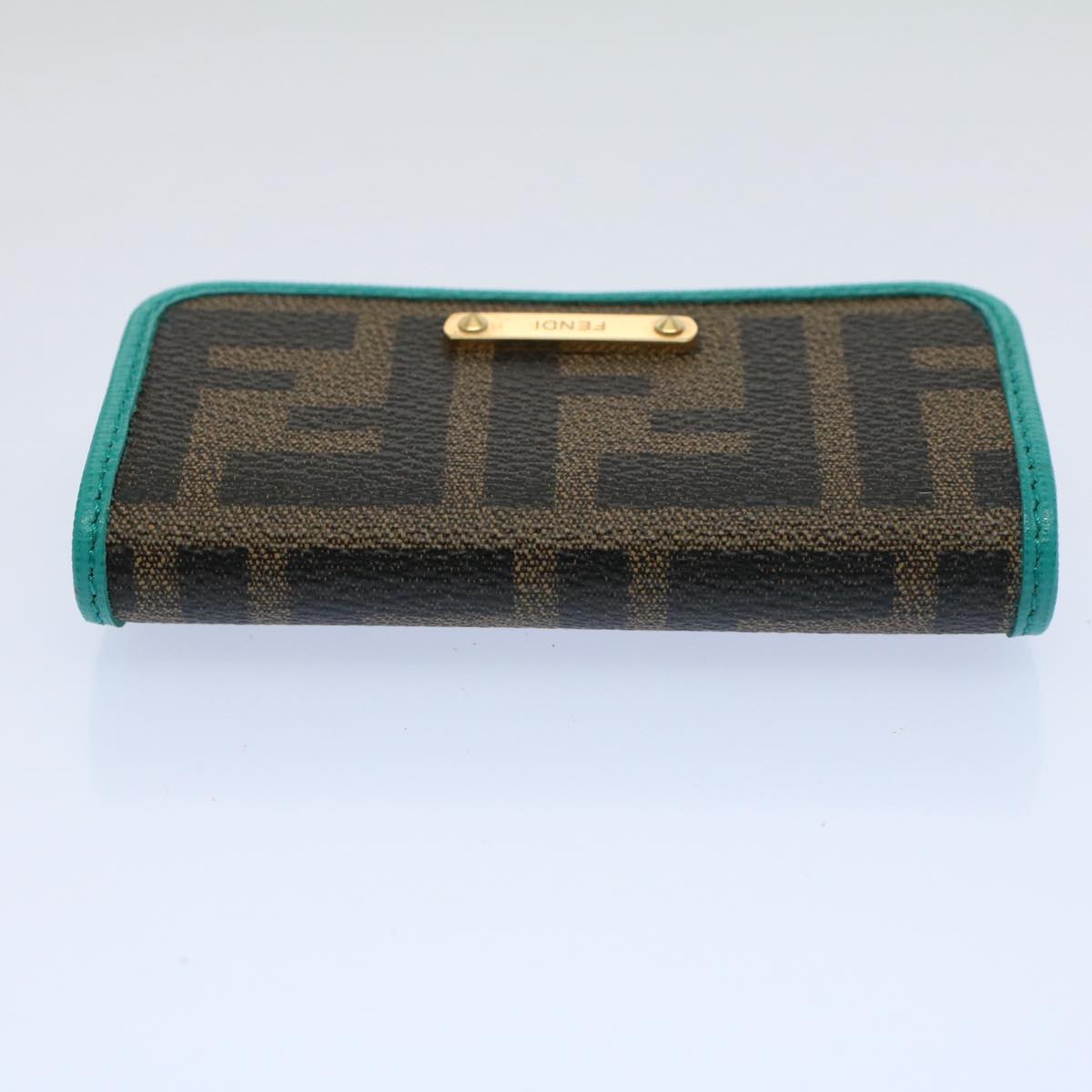FENDI Zucca Canvas Key Case Black Brown am5112