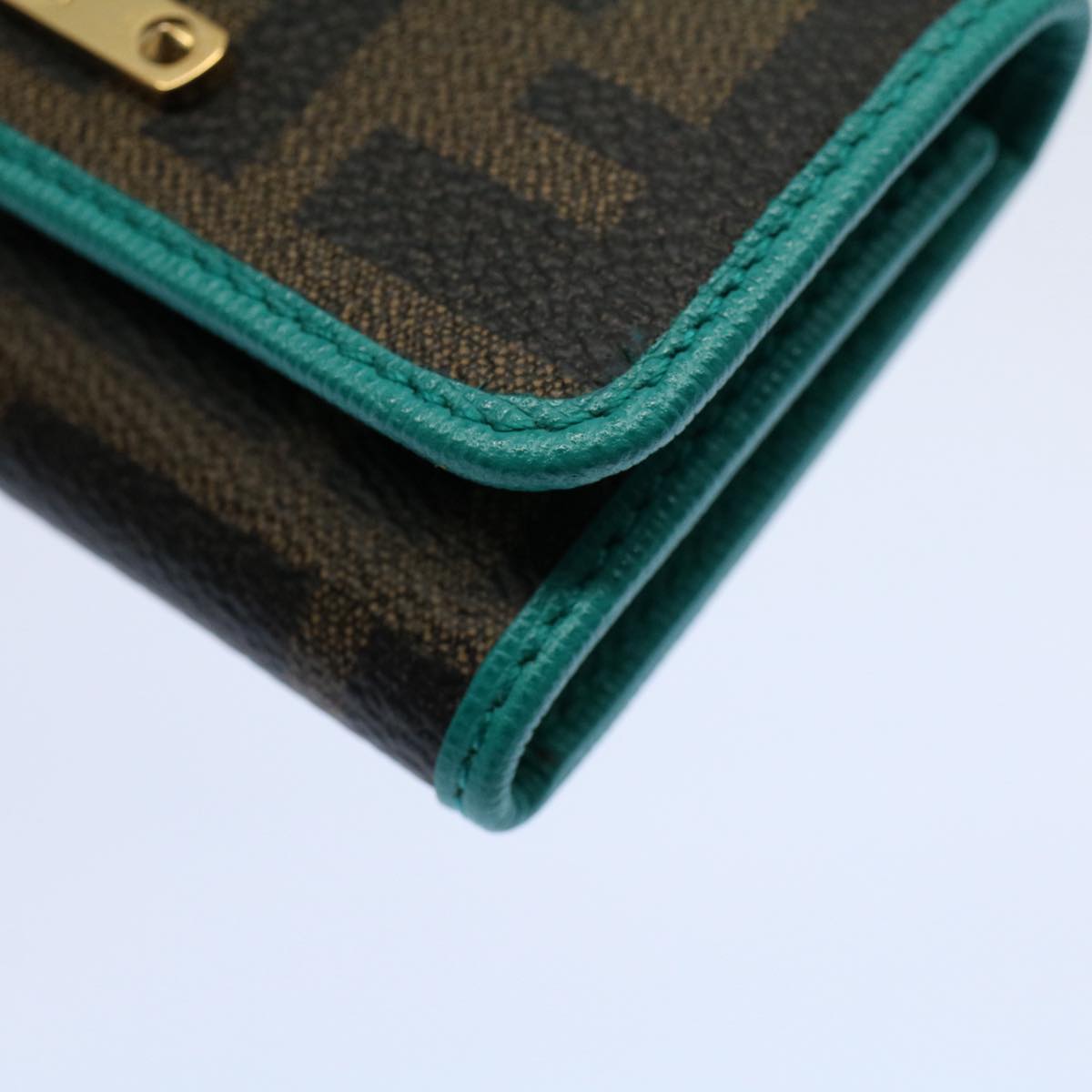 FENDI Zucca Canvas Key Case Black Brown am5112