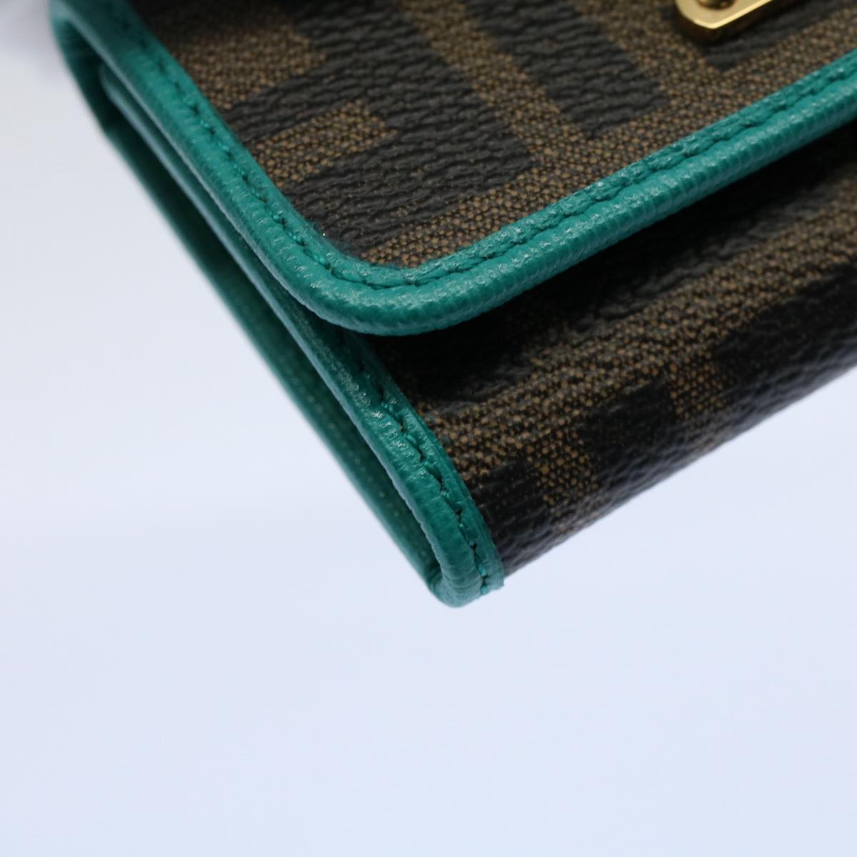 FENDI Zucca Canvas Key Case Black Brown am5112