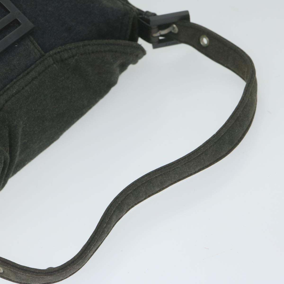 FENDI Mamma Baguette Shoulder Bag cotton Gray am5207