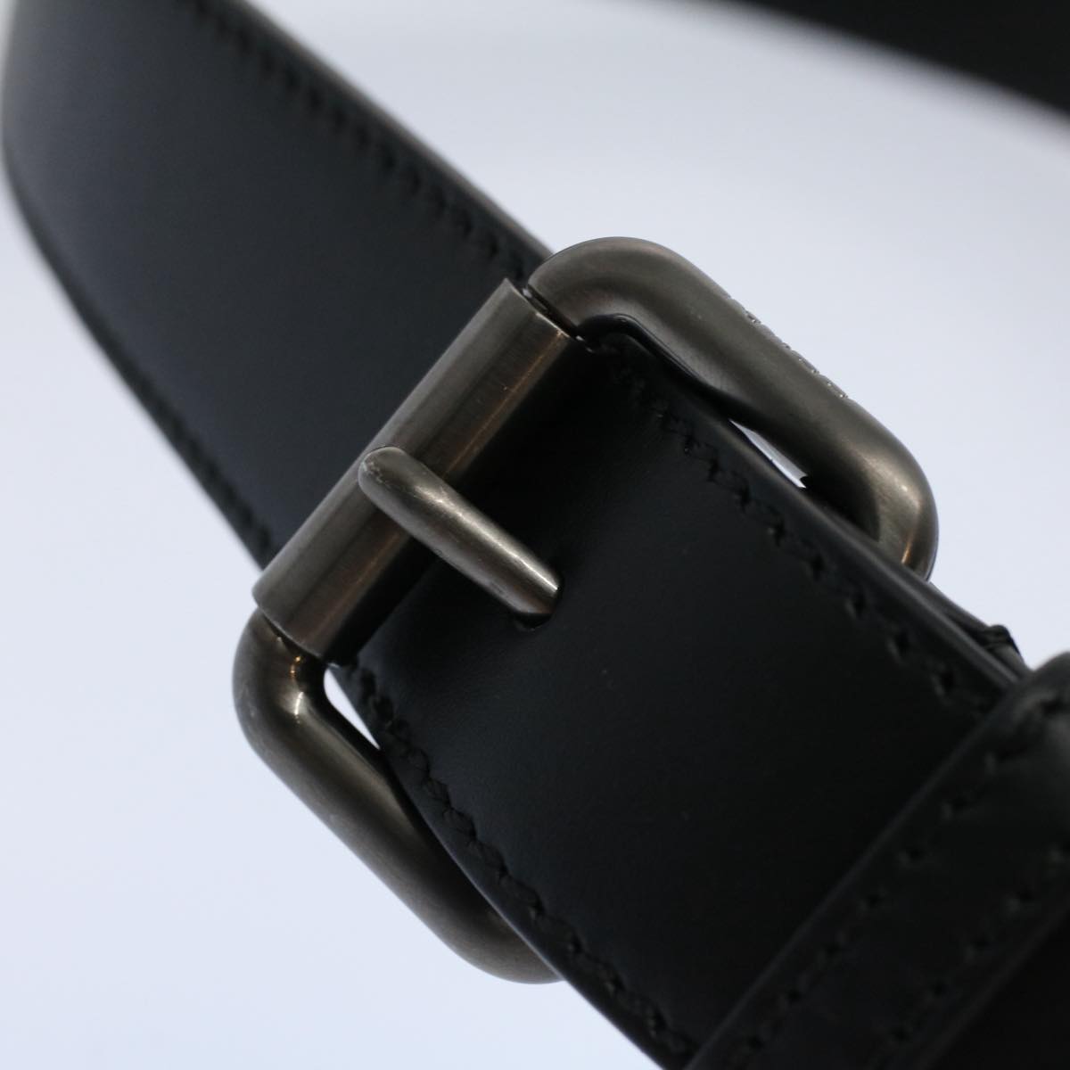 FENDI Adjustable Shoulder Strap Leather 33.9""-40.9"" Black am5224