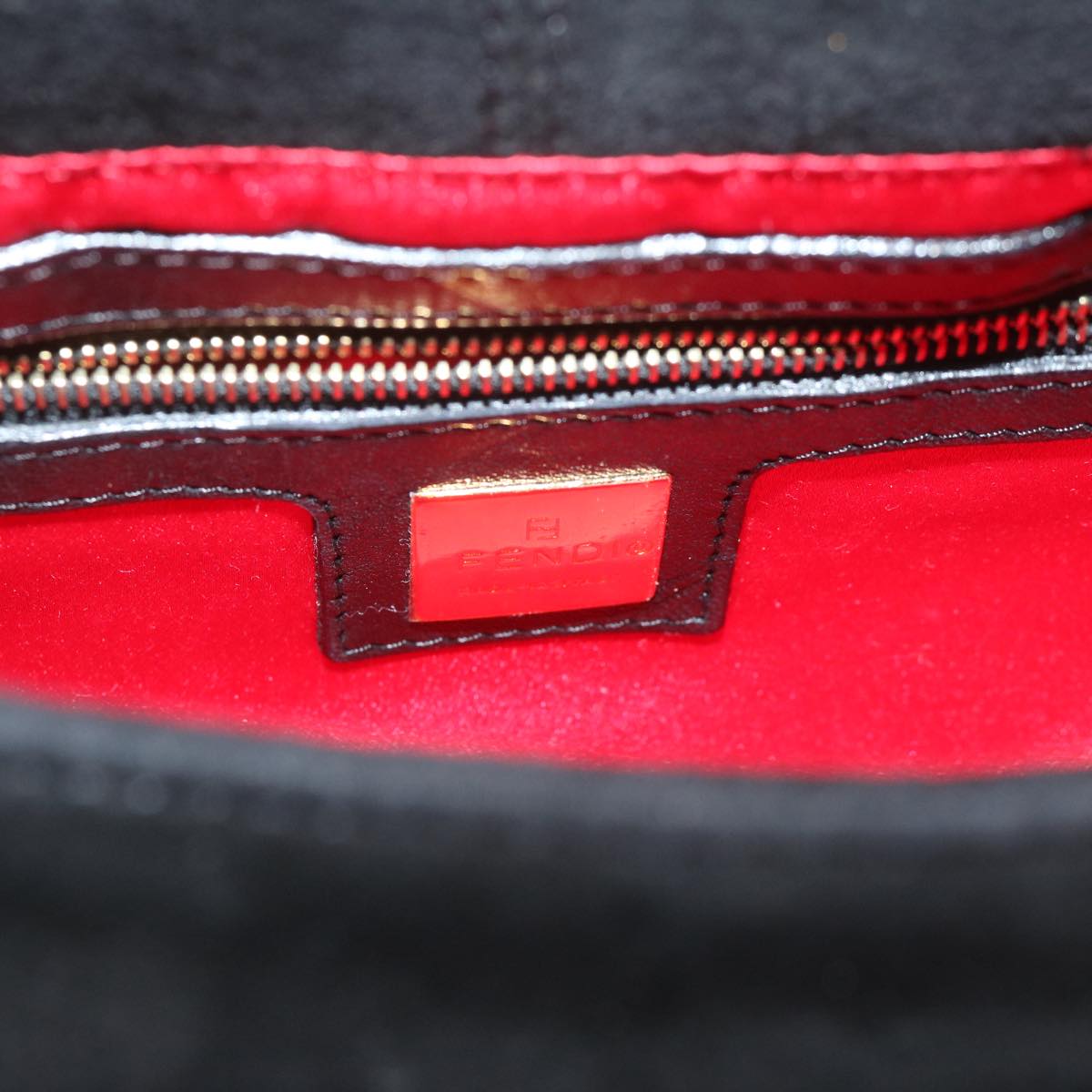 FENDI Mamma Baguette Shoulder Bag Suede Black 2813 26424 009 am5239