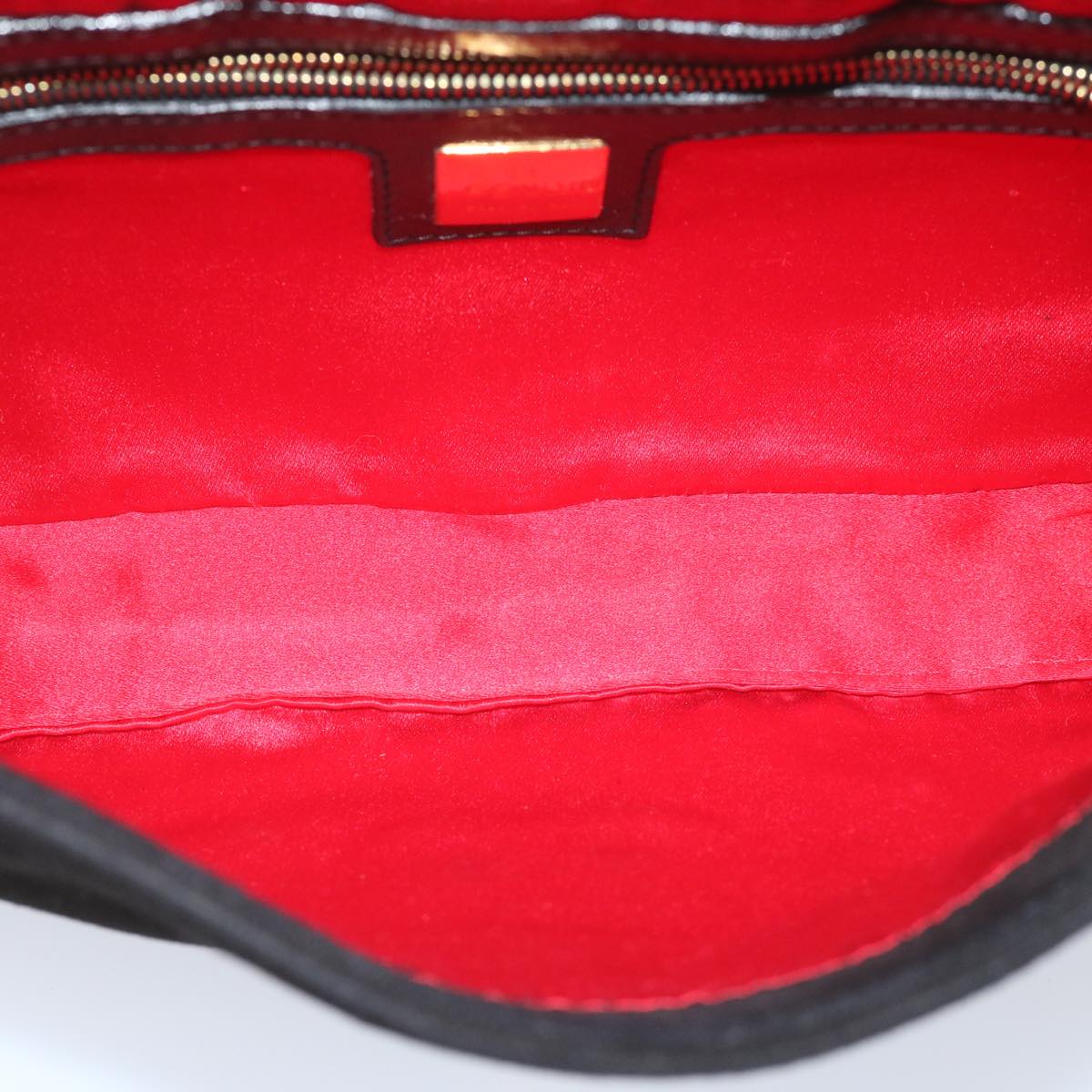 FENDI Mamma Baguette Shoulder Bag Suede Black 2813 26424 009 am5239