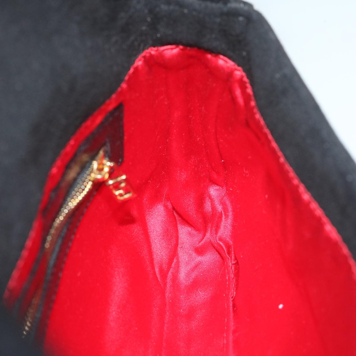 FENDI Mamma Baguette Shoulder Bag Suede Black 2813 26424 009 am5239