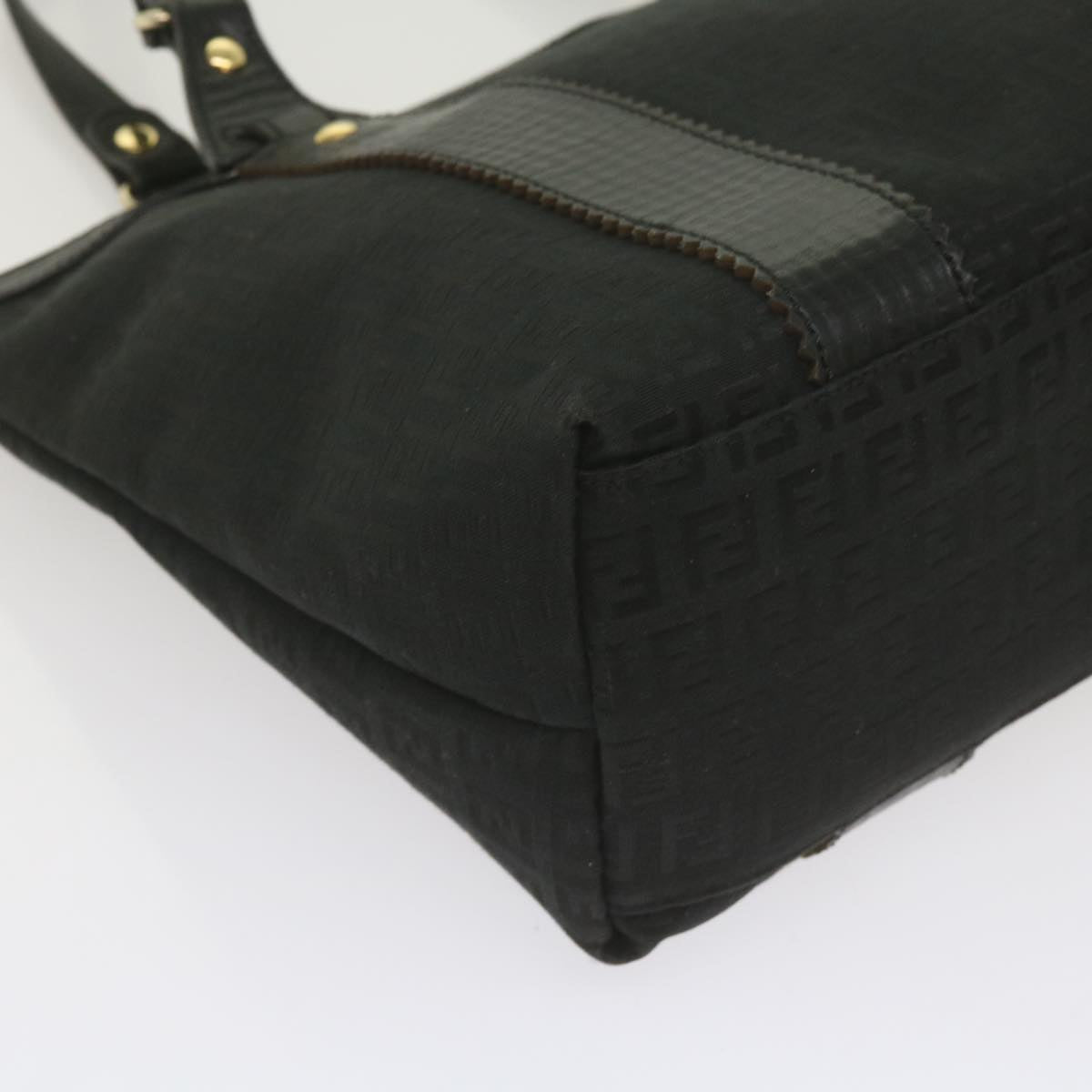 FENDI Zucchino Canvas Tote Bag Black am5285