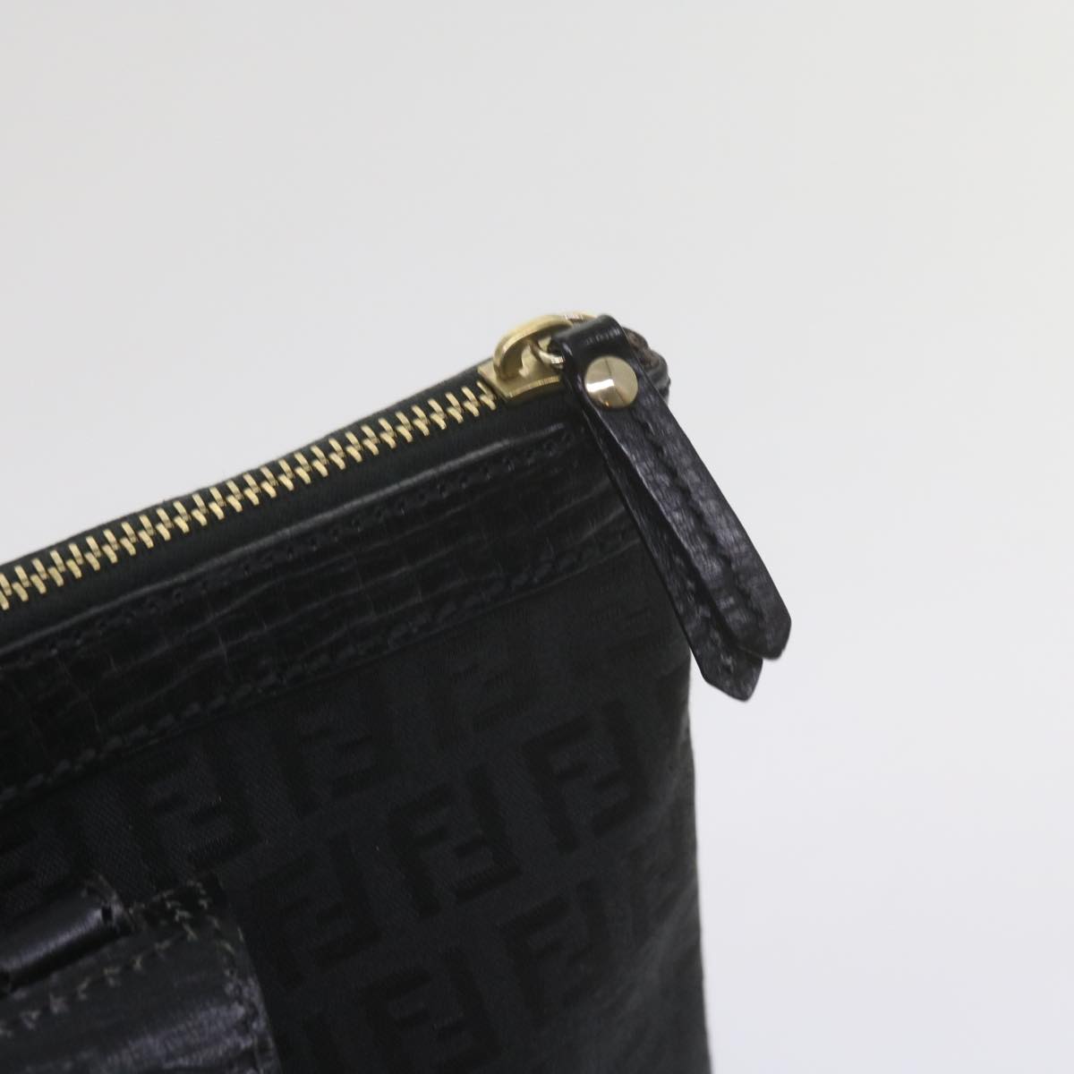 FENDI Zucchino Canvas Tote Bag Black am5285