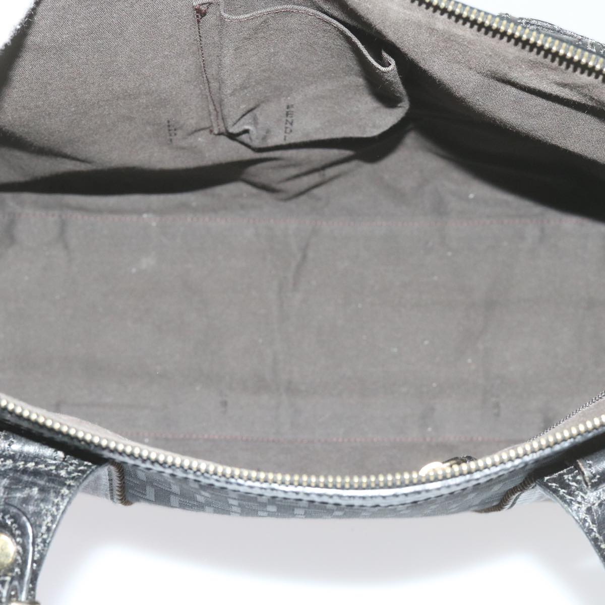 FENDI Zucchino Canvas Tote Bag Black am5285