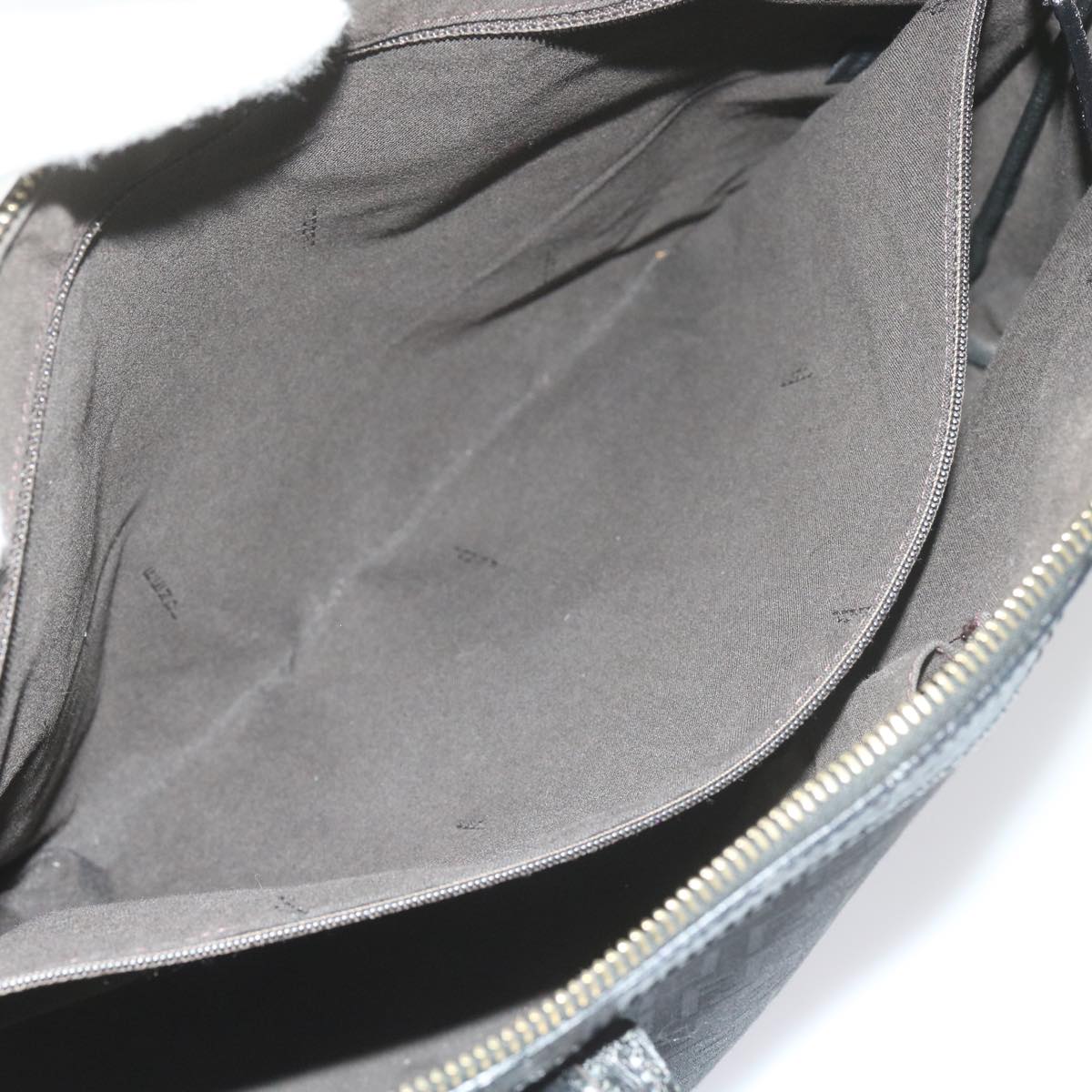 FENDI Zucchino Canvas Tote Bag Black am5285