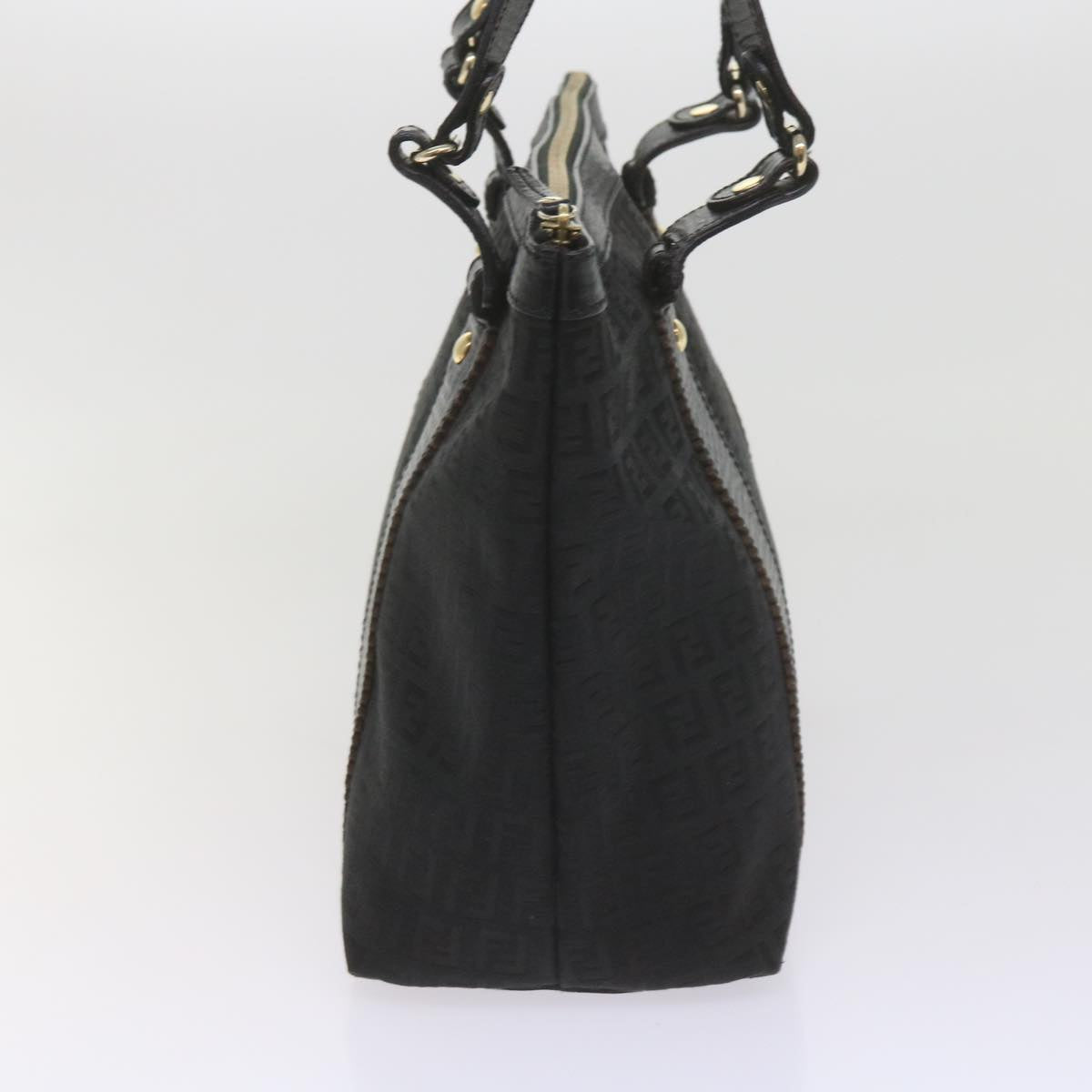 FENDI Zucchino Canvas Tote Bag Black am5285